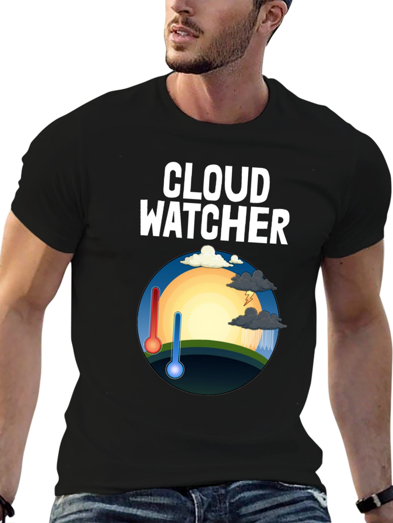 Cloud Watcher Graphic Tee - Weather Enthusiast Shirt