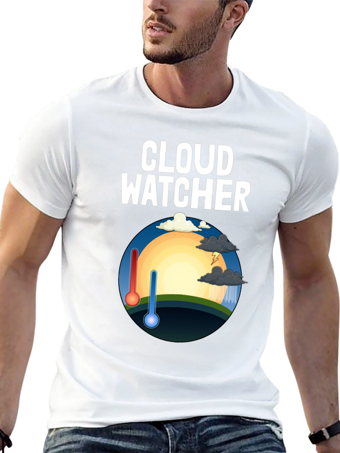 Cloud Watcher Graphic Tee - Weather Enthusiast Shirt