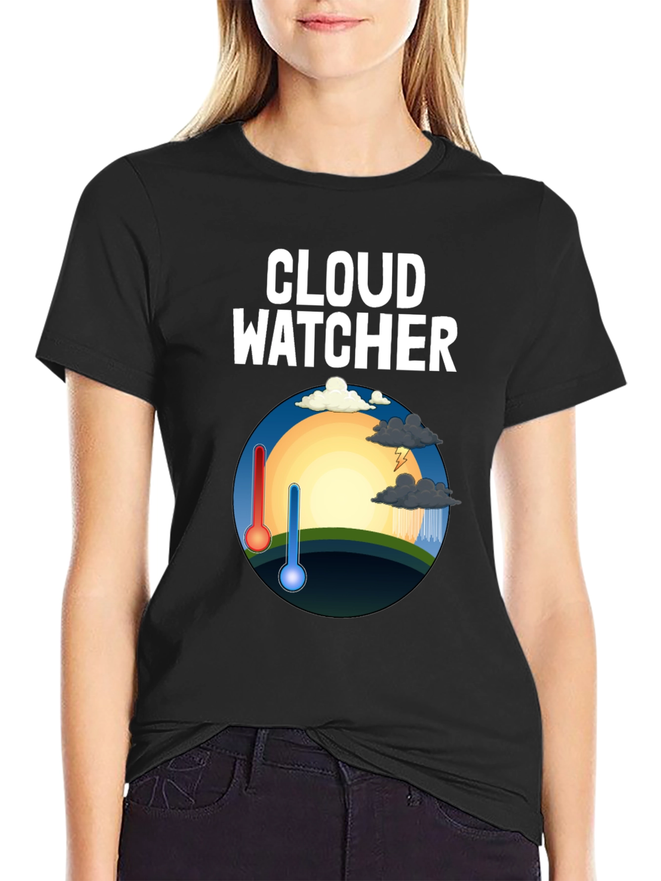 Cloud Watcher Graphic Tee - Weather Enthusiast Shirt