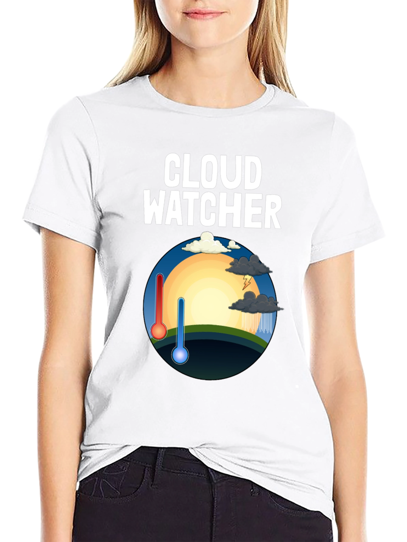 Cloud Watcher Graphic Tee - Weather Enthusiast Shirt