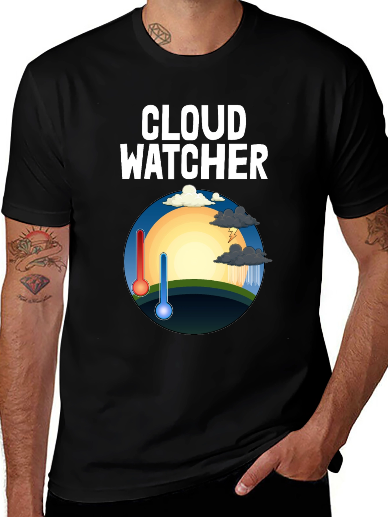 Cloud Watcher Graphic Tee - Weather Enthusiast Shirt