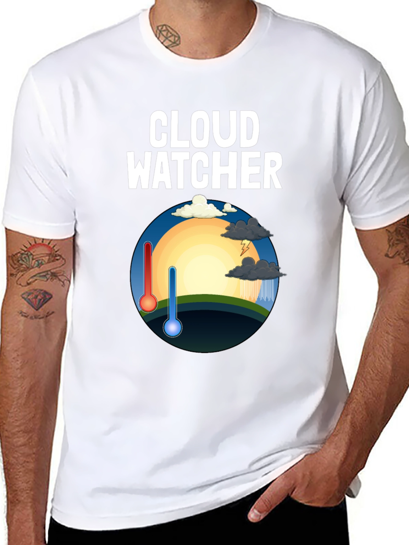 Cloud Watcher Graphic Tee - Weather Enthusiast Shirt