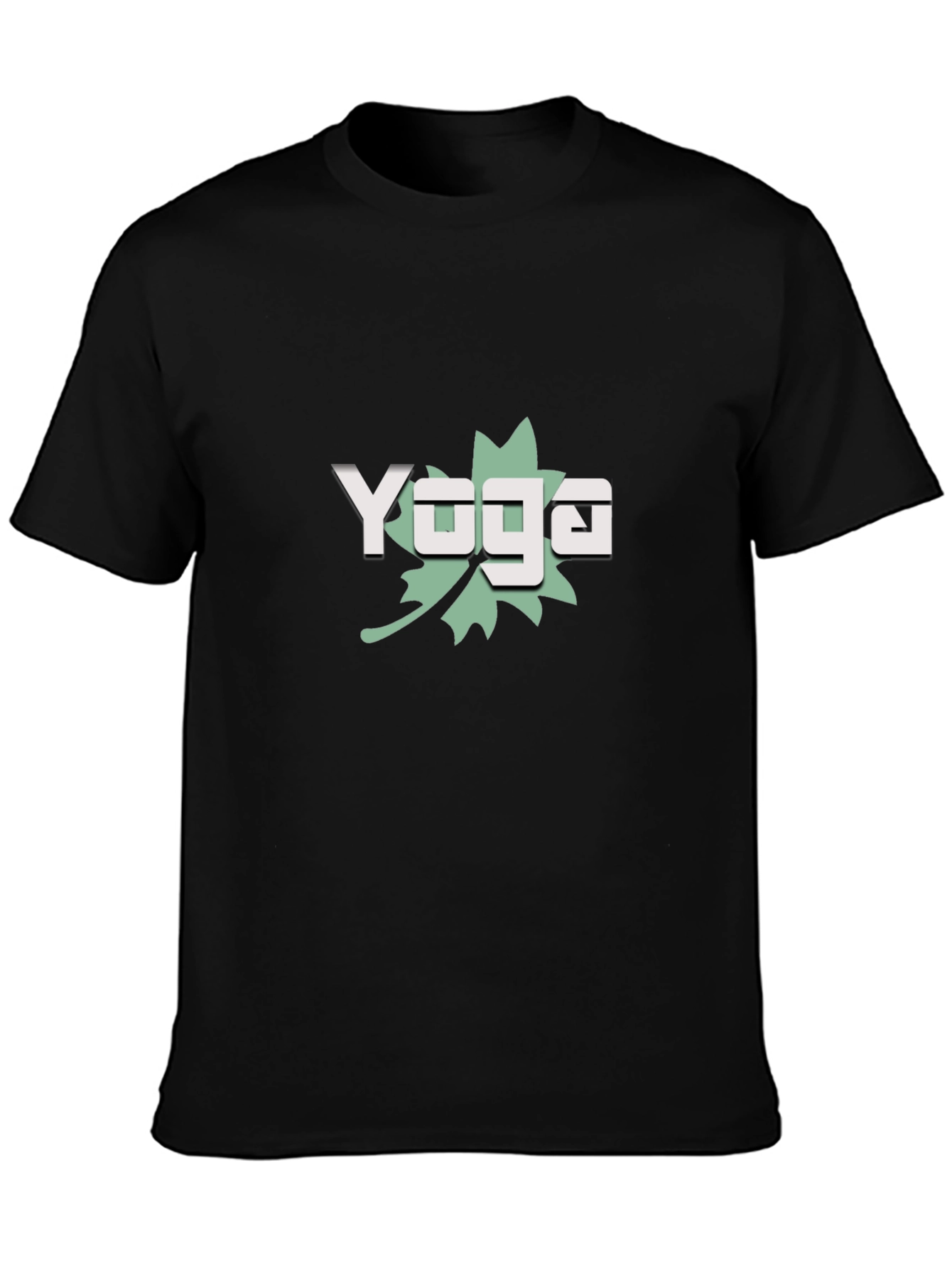 Yoga Leaf T-Shirt - Black