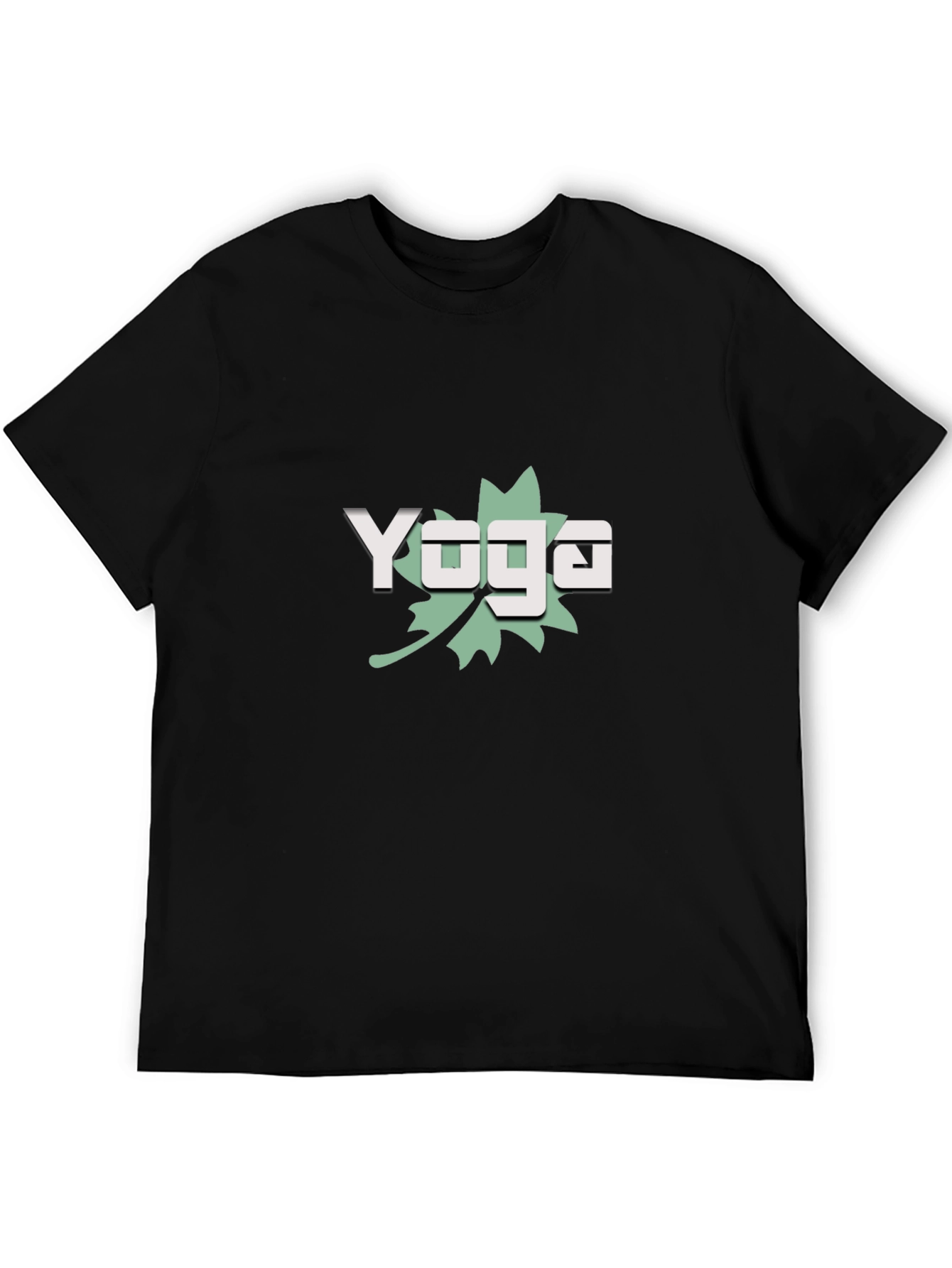 Yoga Leaf T-Shirt - Black