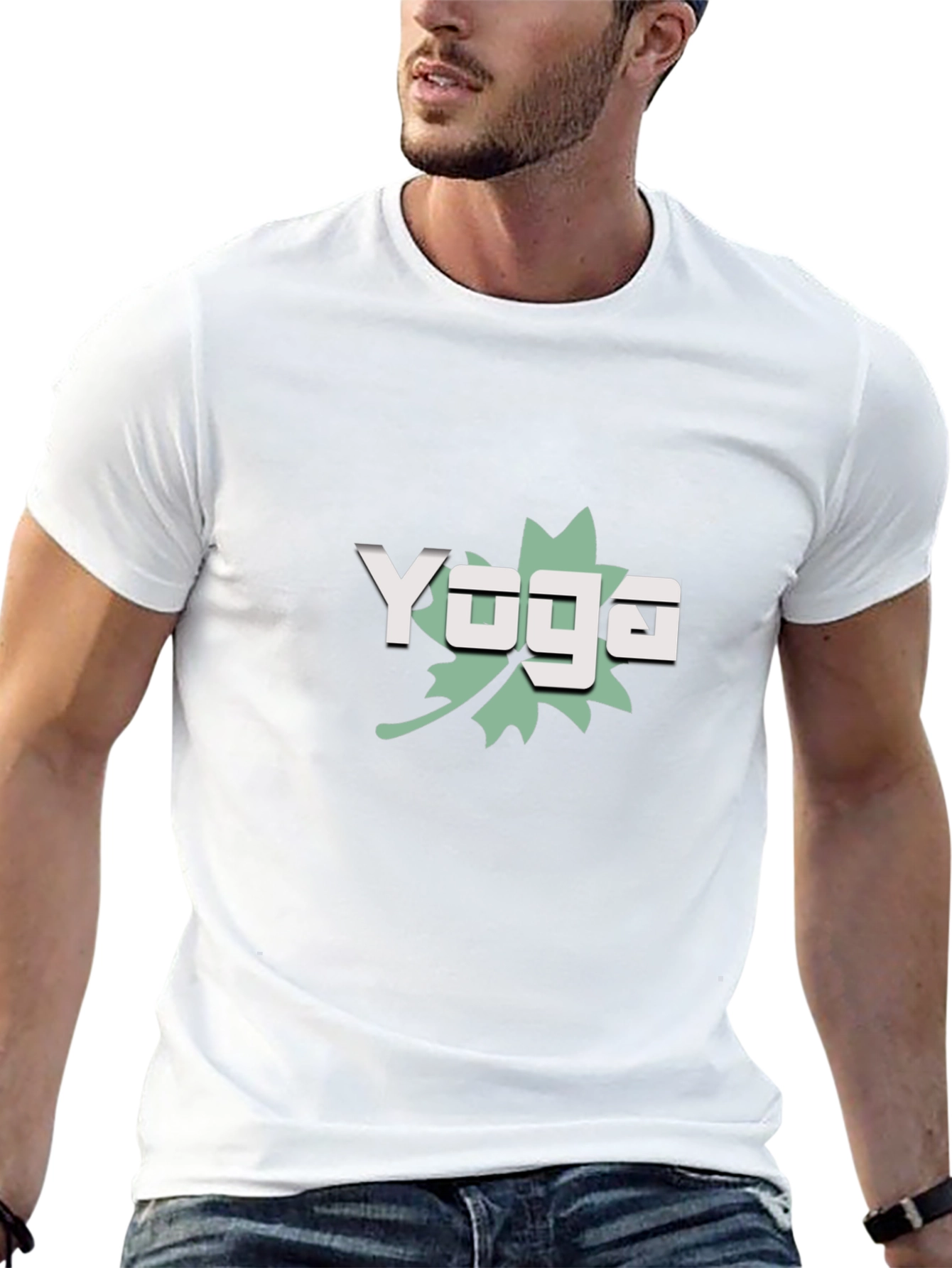 Yoga Leaf T-Shirt - Black