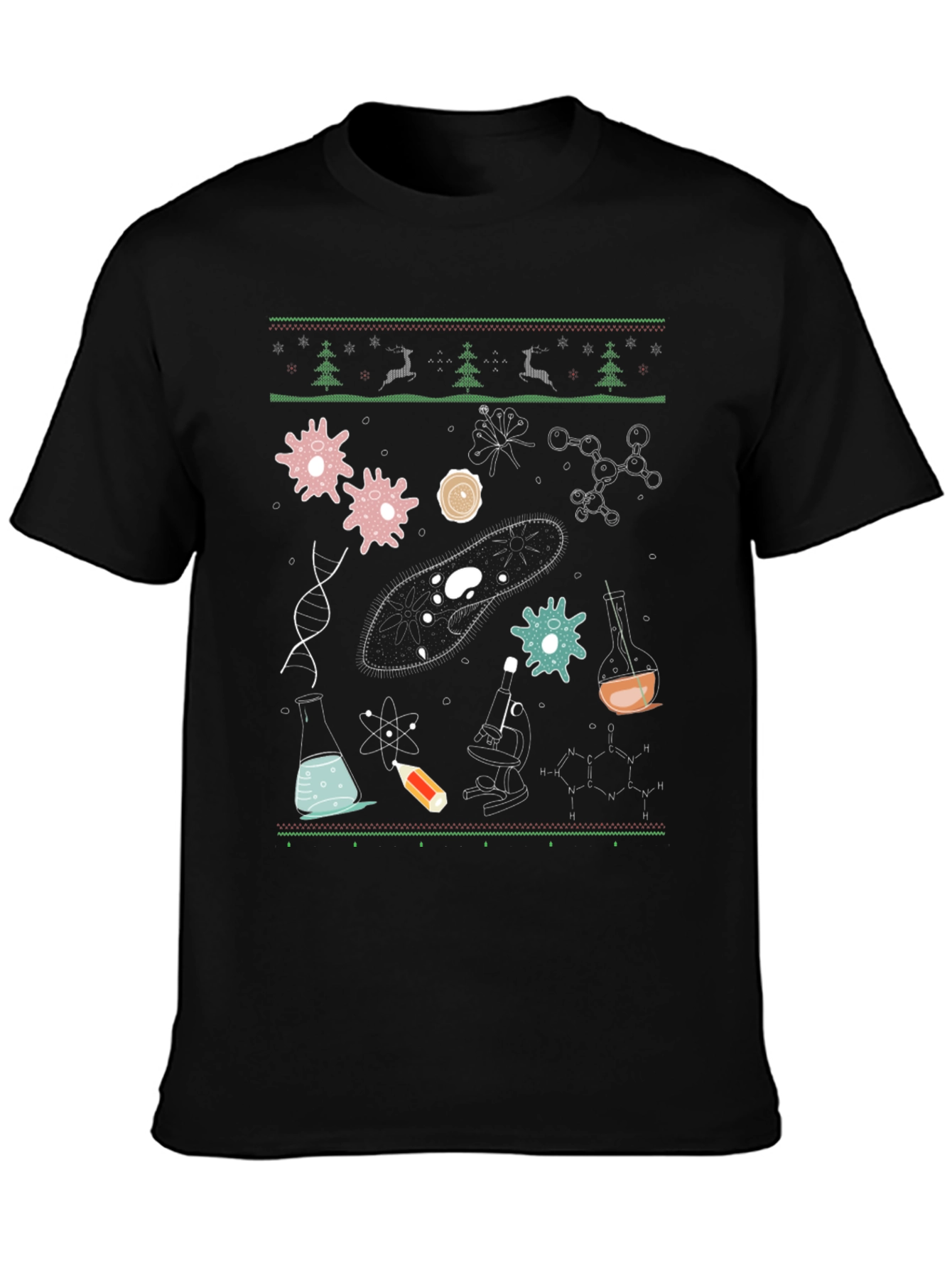 Science Themed Ugly Christmas T-Shirt