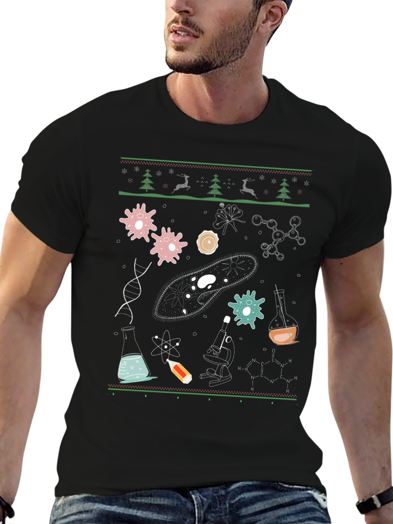 Science Themed Ugly Christmas T-Shirt