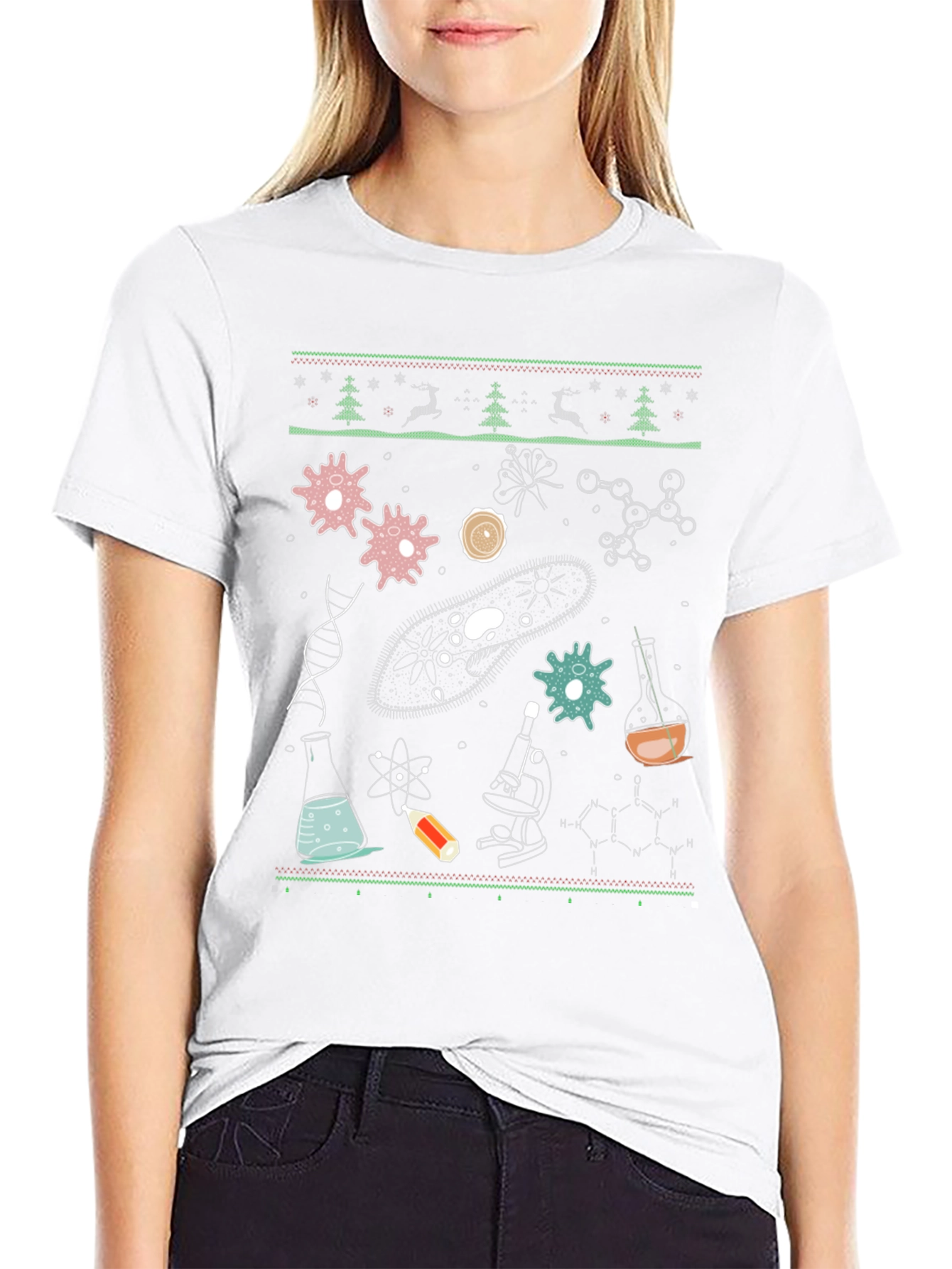 Science Themed Ugly Christmas T-Shirt