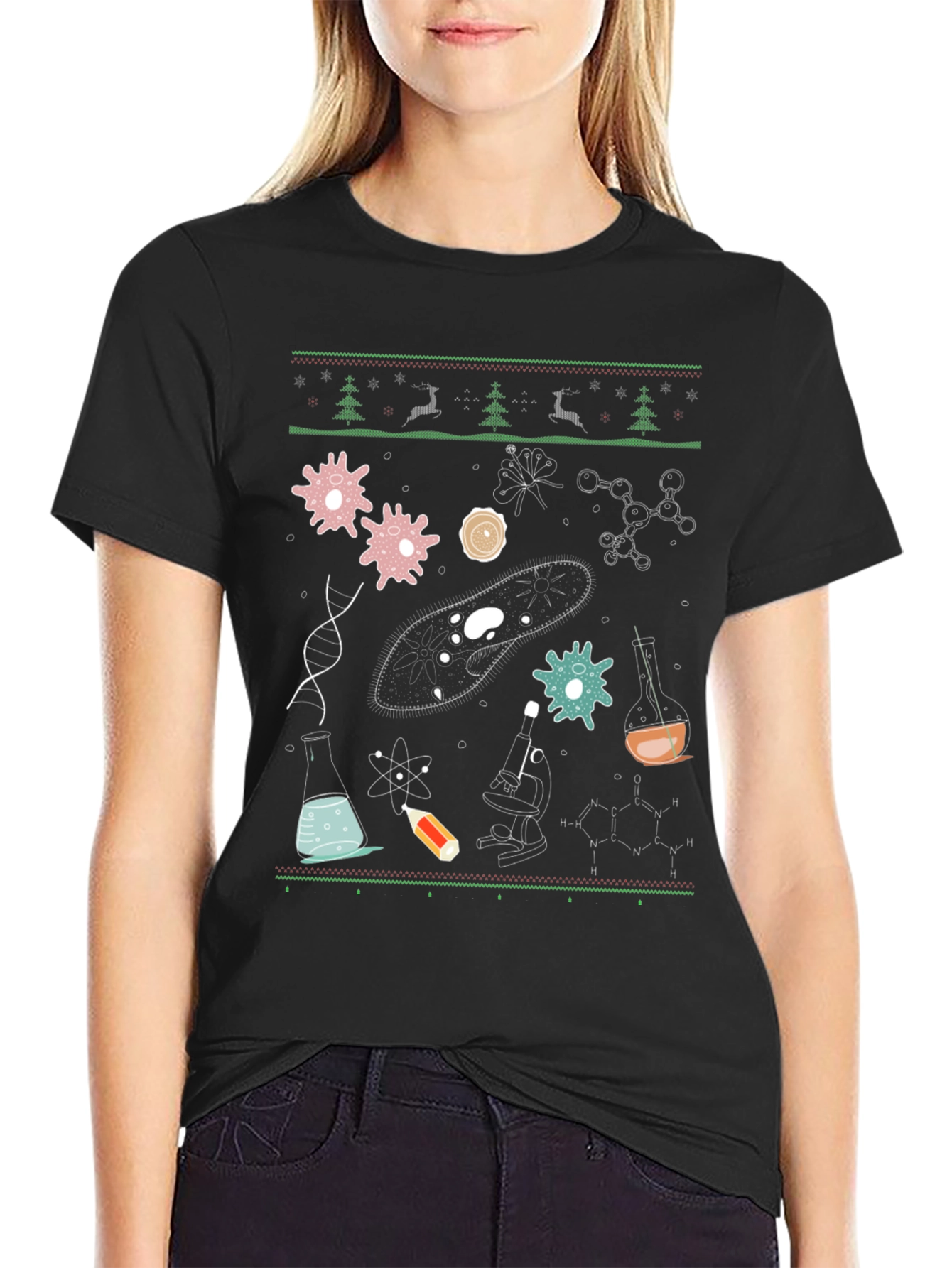 Science Themed Ugly Christmas T-Shirt