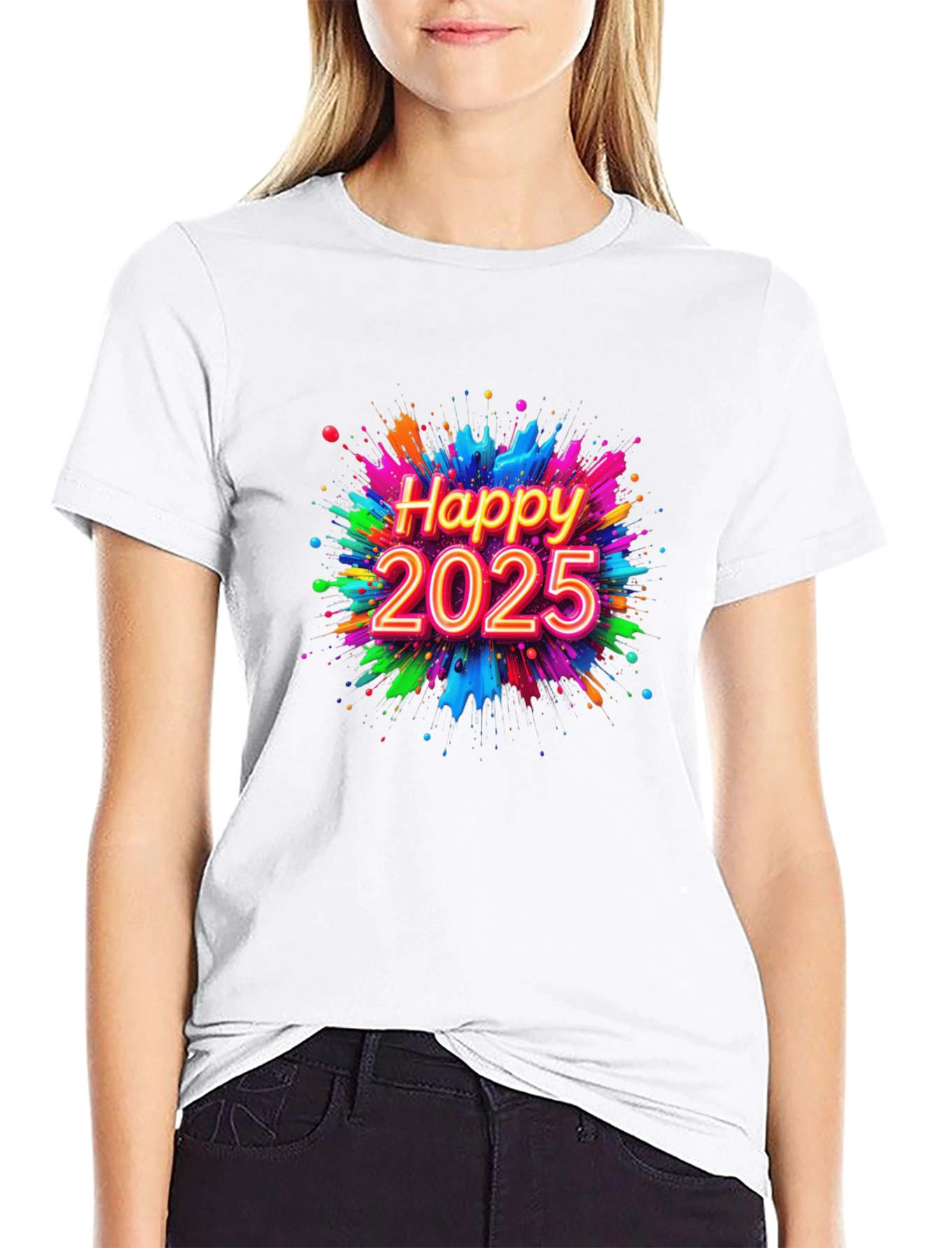 Happy 2025 Graphic Tee - New Year Celebration Shirt