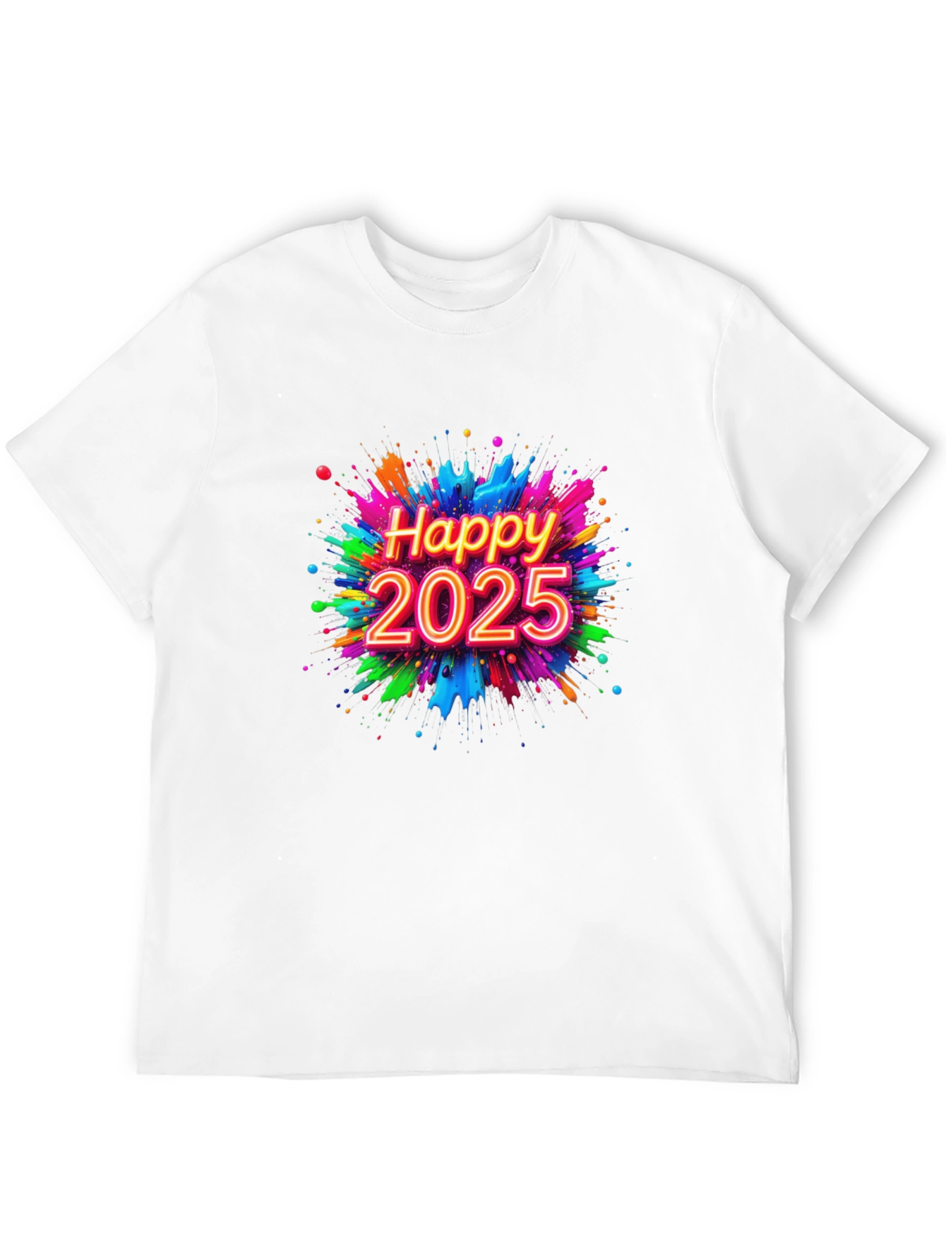 Happy 2025 Graphic Tee - New Year Celebration Shirt