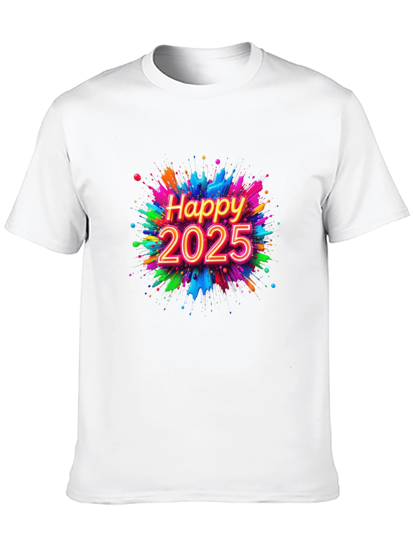 Happy 2025 Graphic Tee - New Year Celebration Shirt