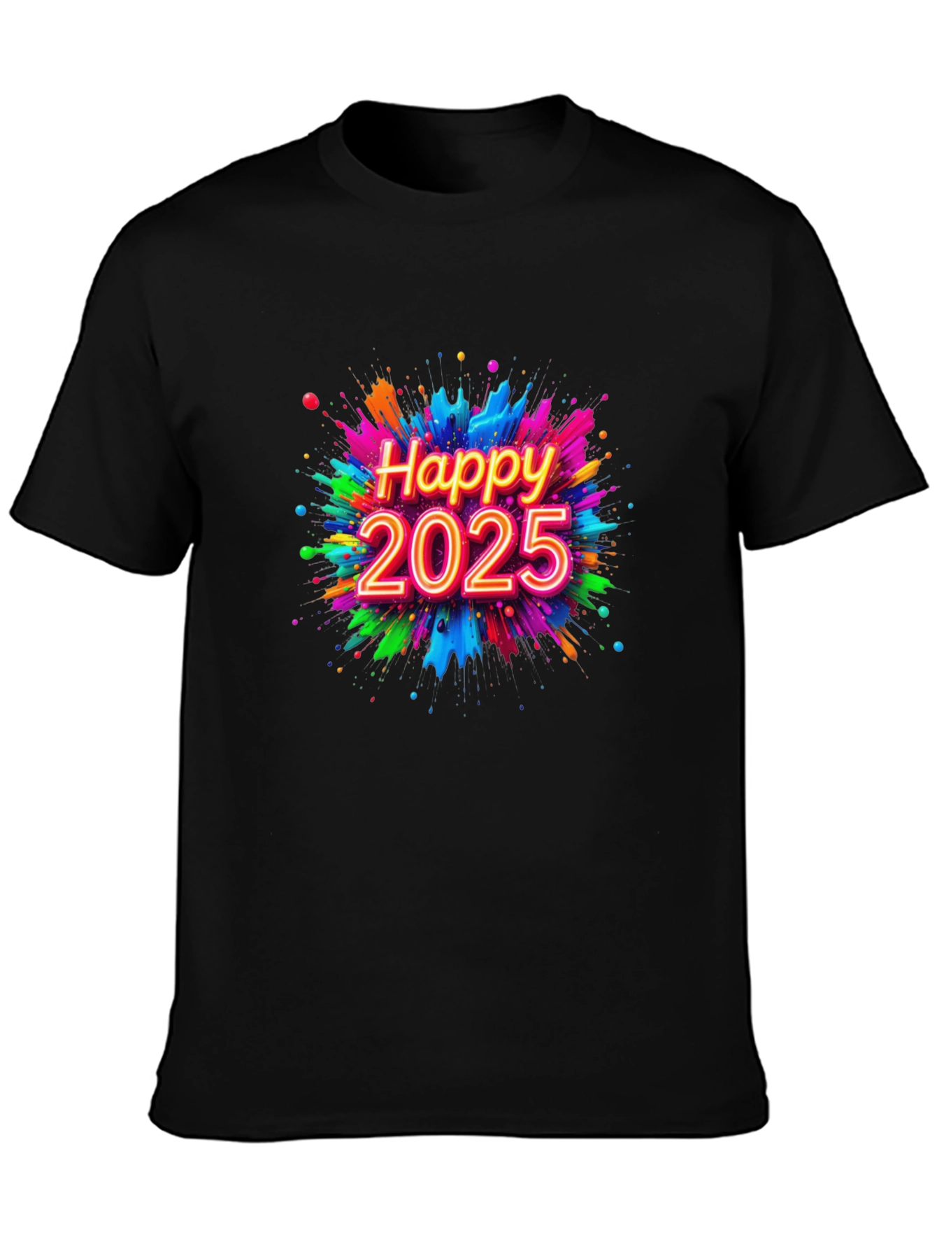 Happy 2025 Graphic Tee - New Year Celebration Shirt