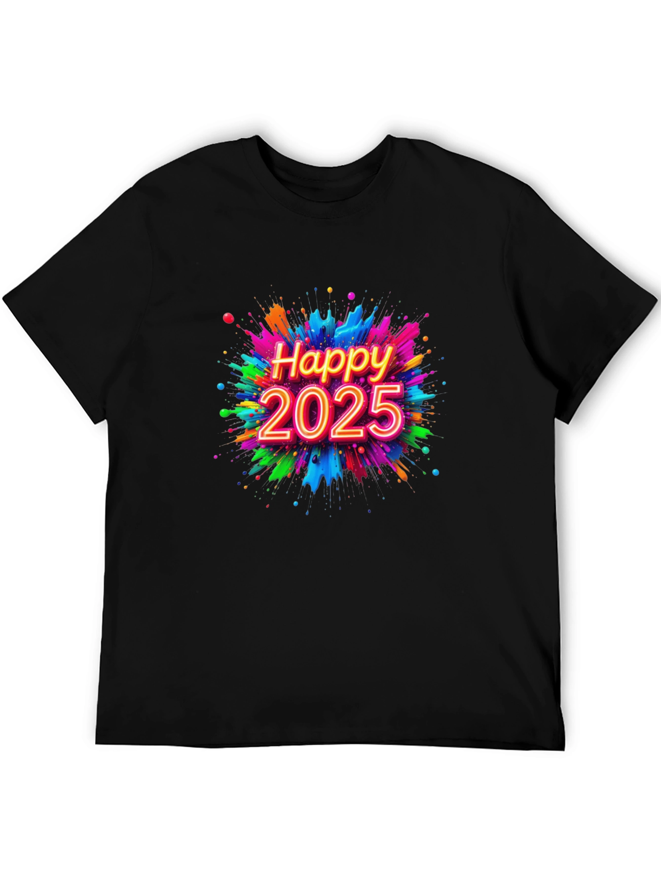 Happy 2025 Graphic Tee - New Year Celebration Shirt