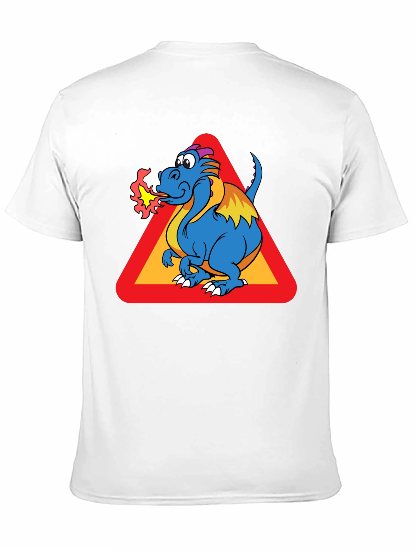 Dragon Warning Sign Black T-Shirt