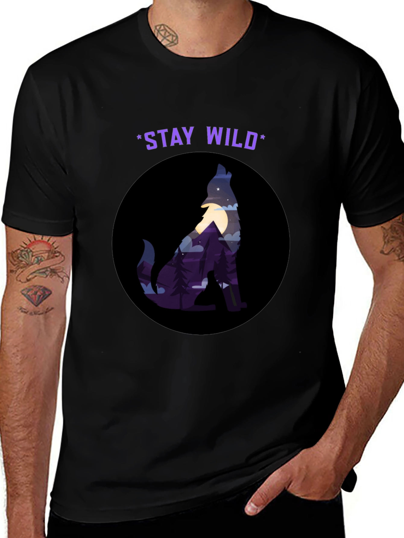 Stay Wild Wolf Graphic Tee