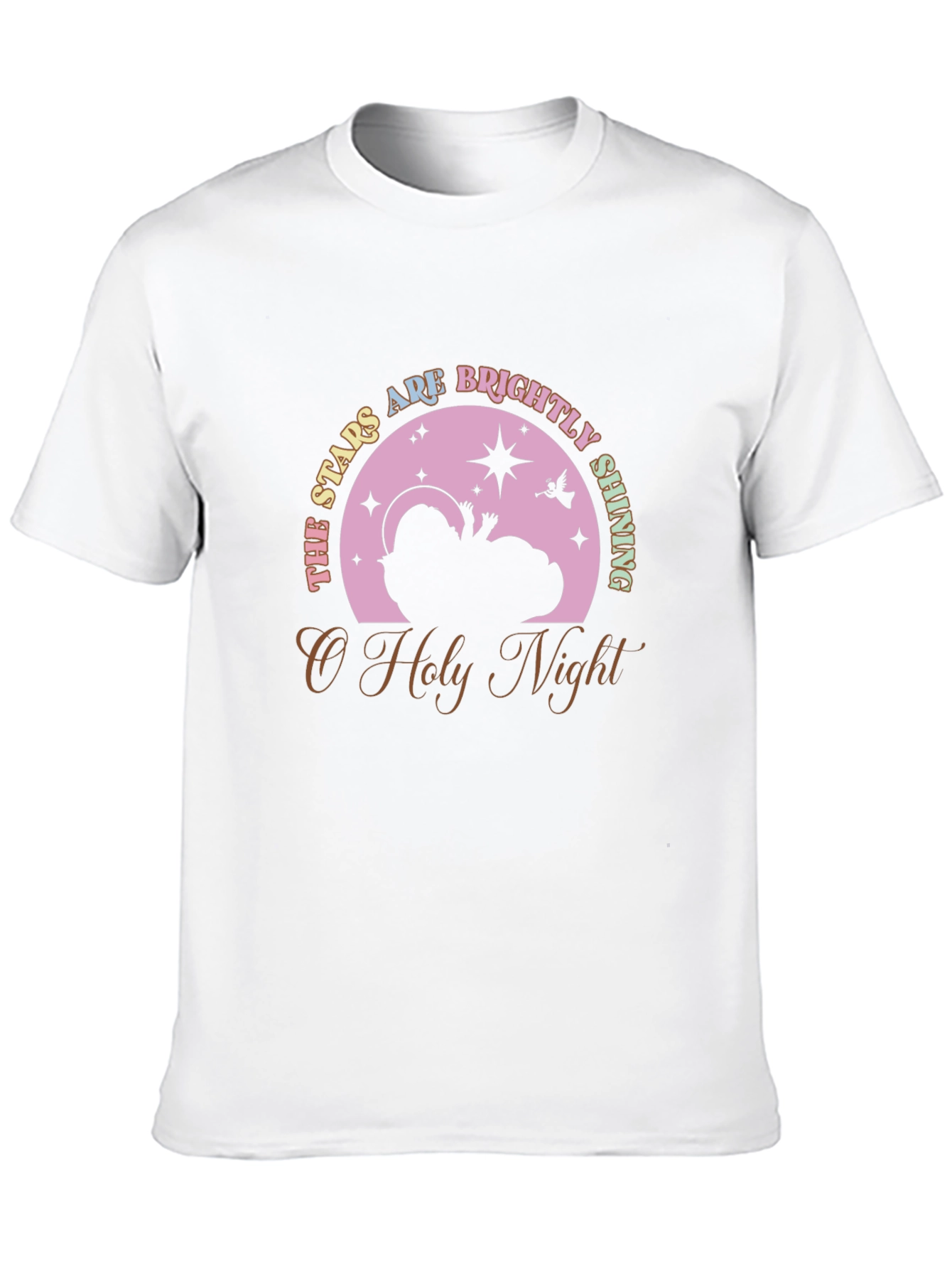 O Holy Night Stars Brightly Shining Christmas T-Shirt