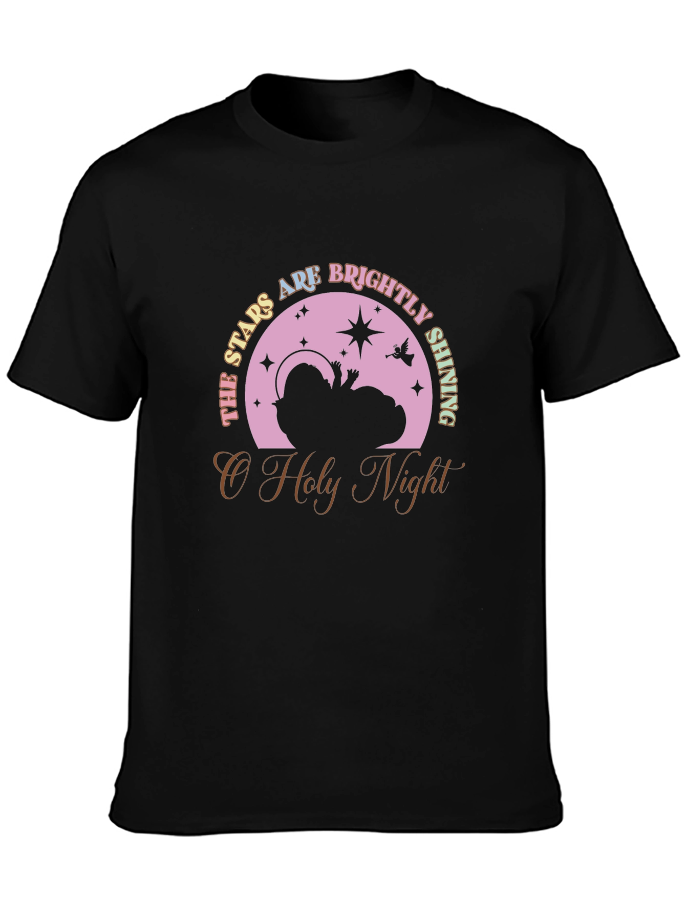 O Holy Night Stars Brightly Shining Christmas T-Shirt