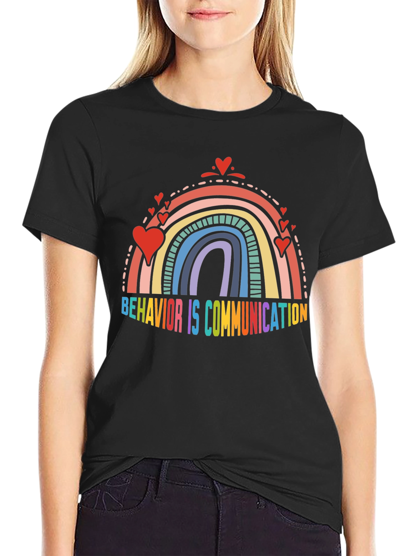 Behavior is Communication Rainbow Tee