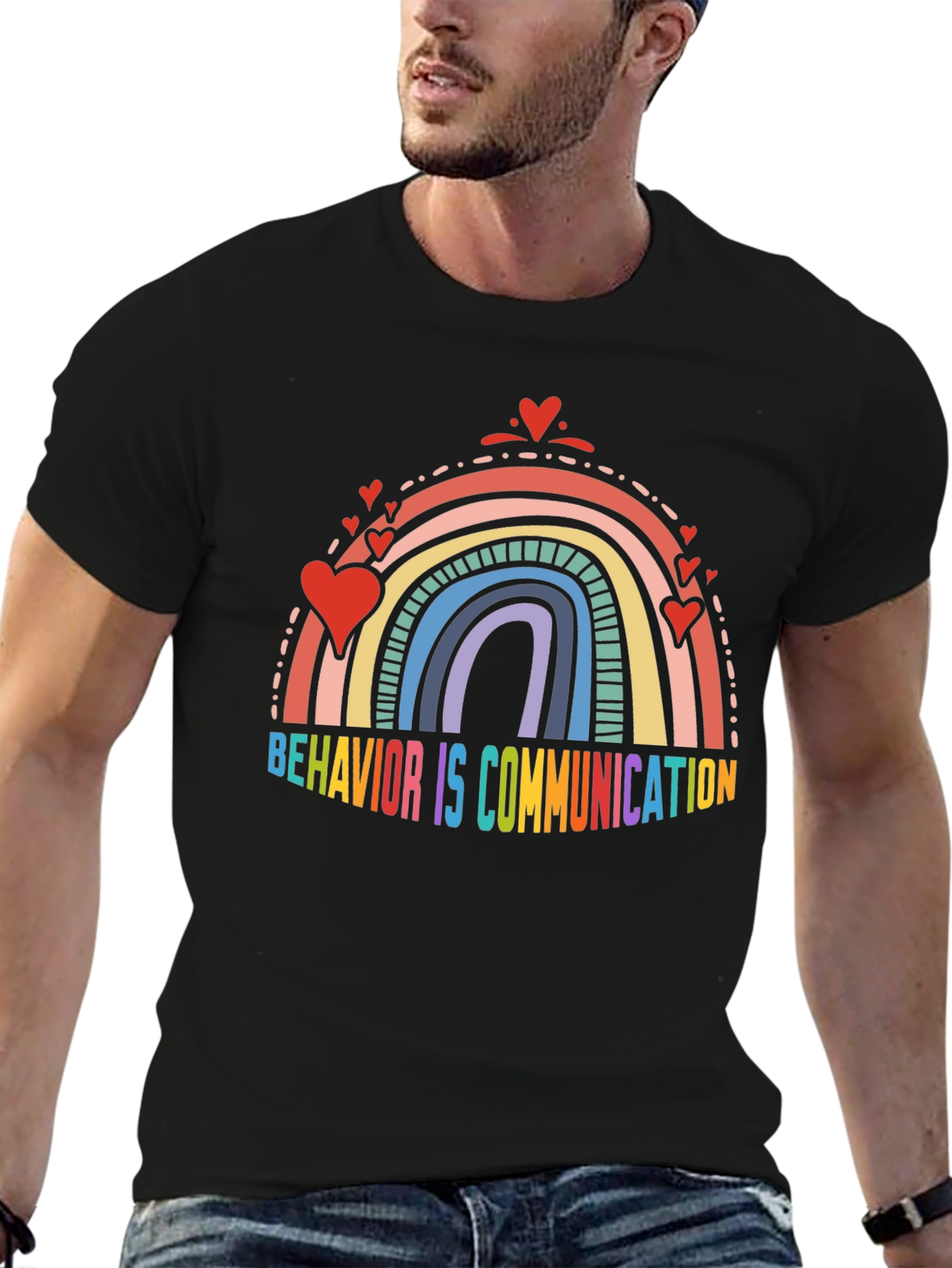 Behavior is Communication Rainbow Tee