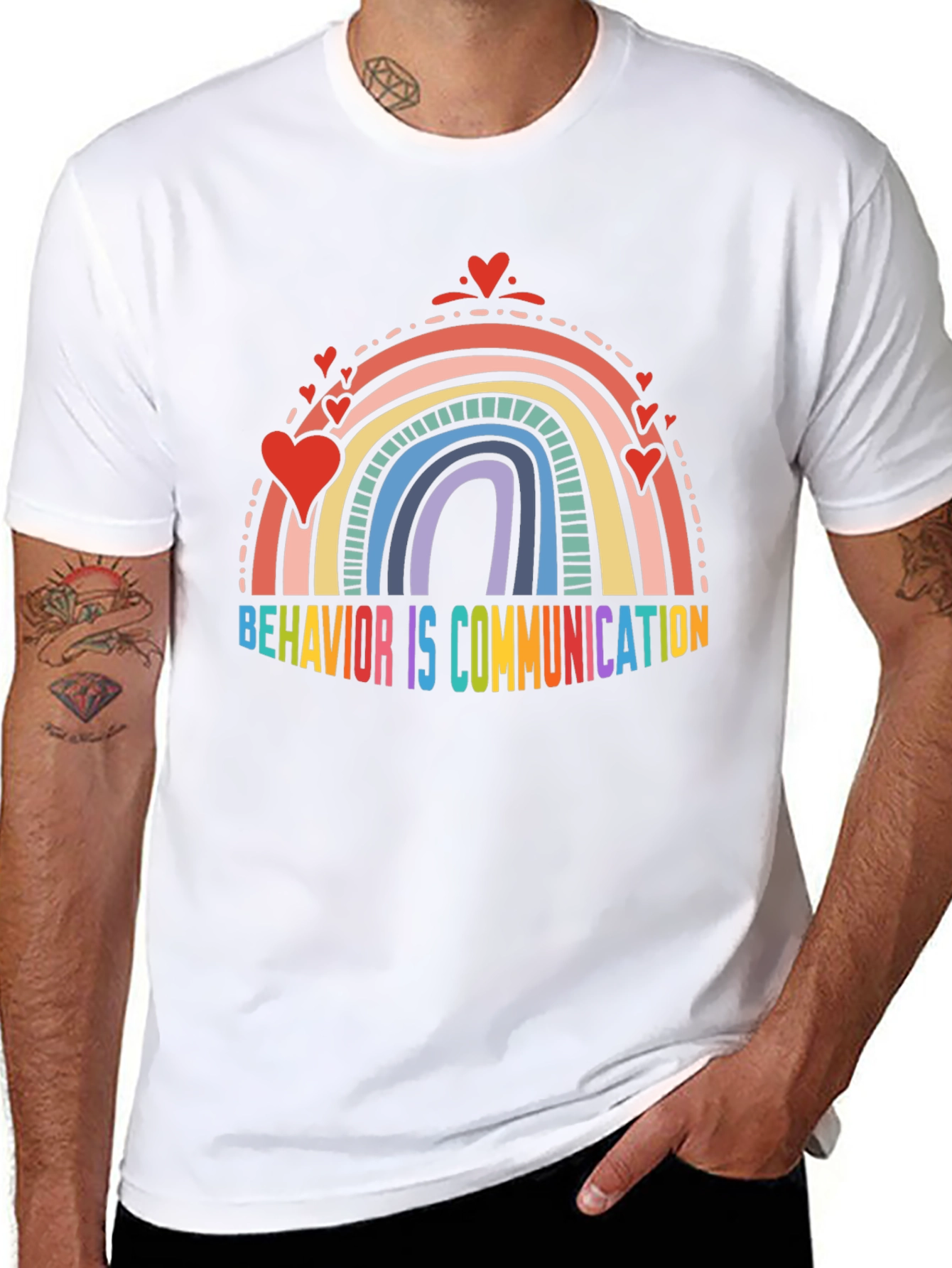 Behavior is Communication Rainbow Tee