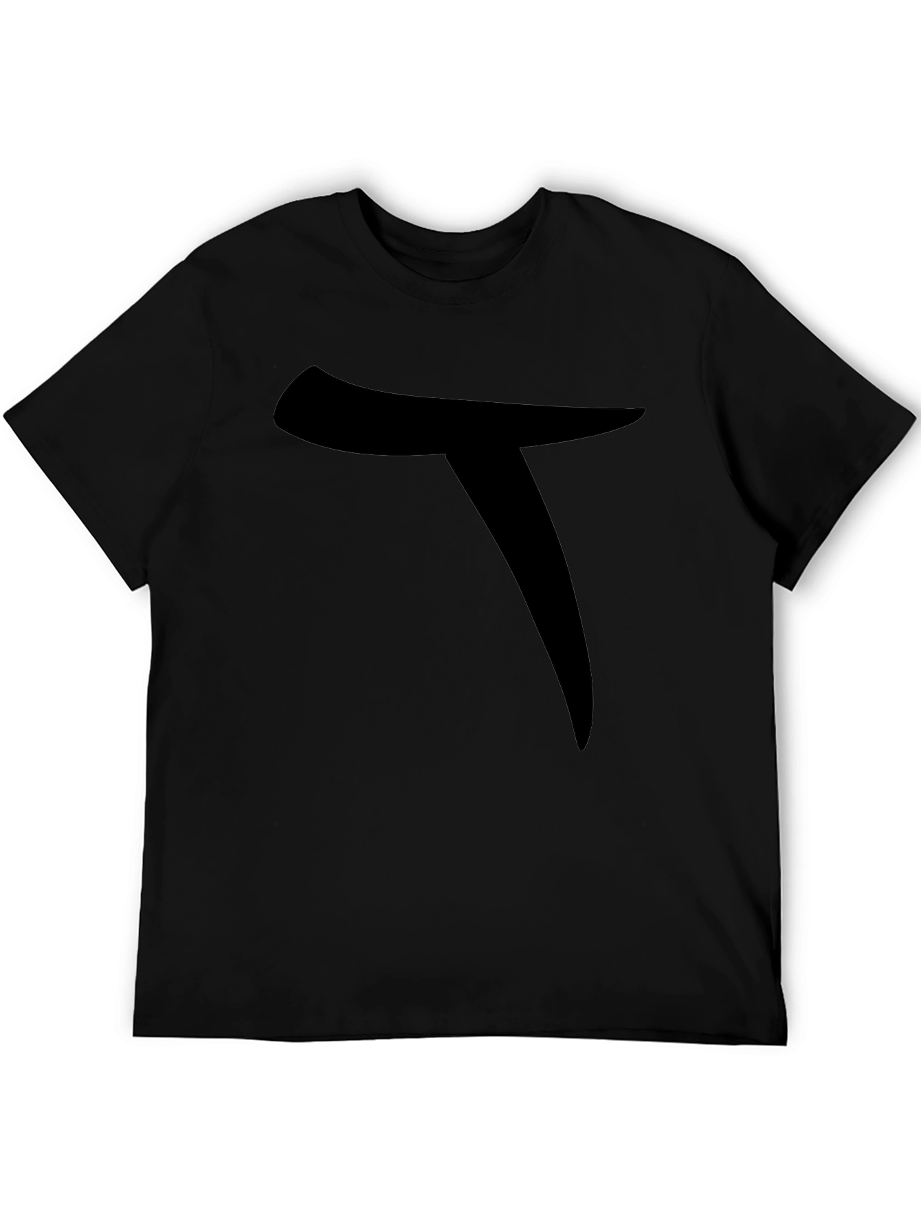 Mens Black T-Shirt with Bold Graphic