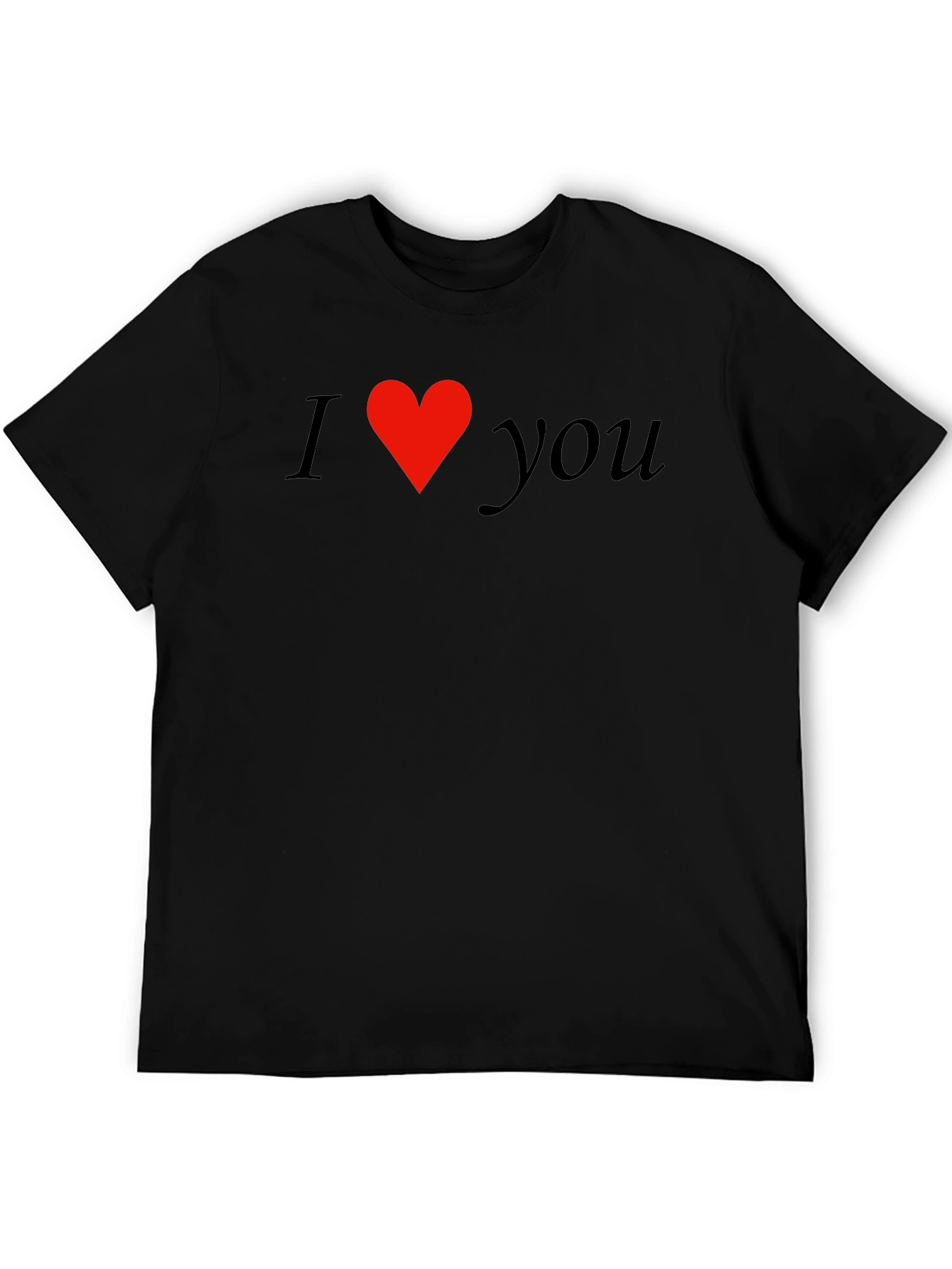 I Heart You Black Graphic Tee