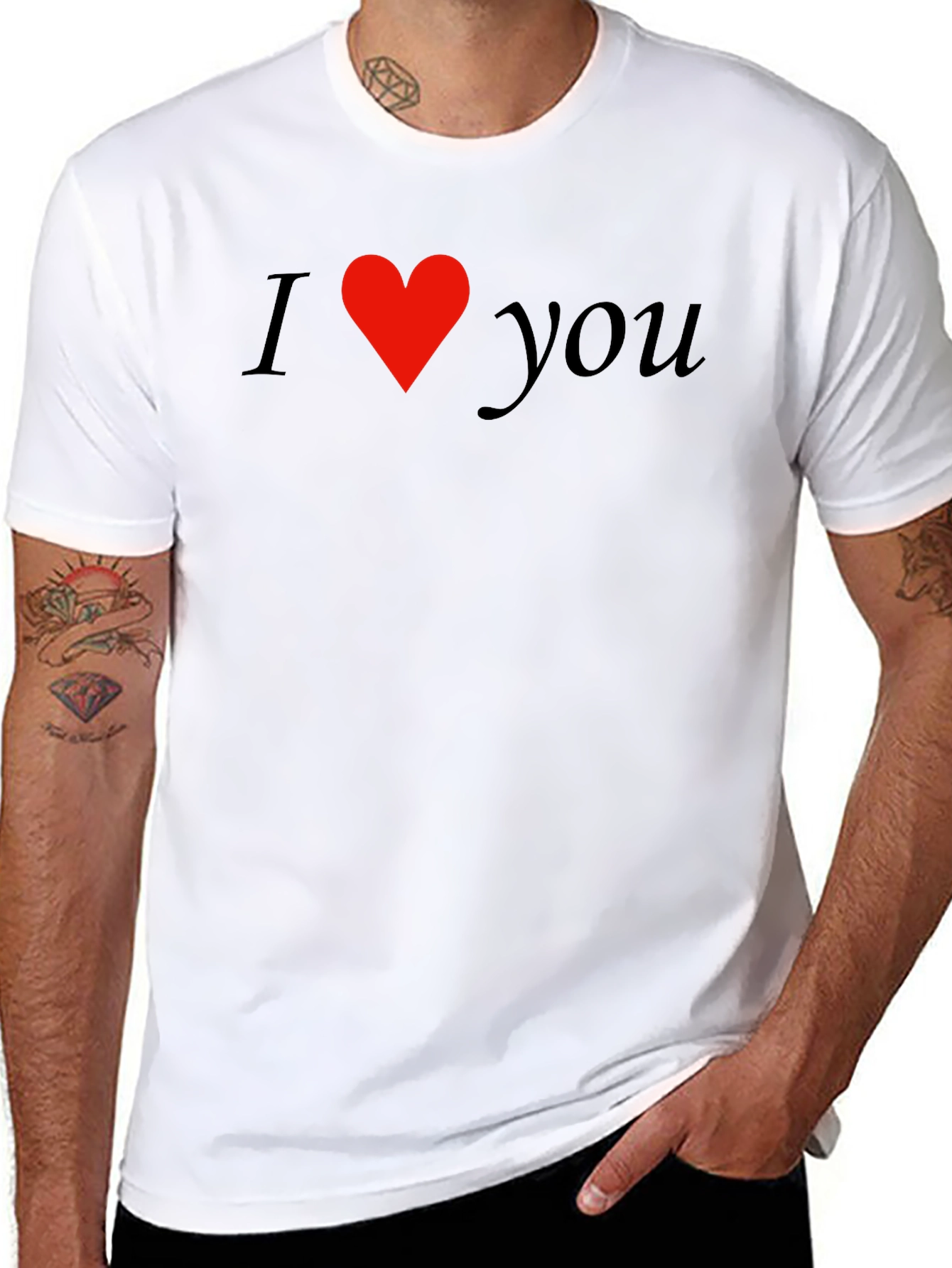 I Heart You Black Graphic Tee