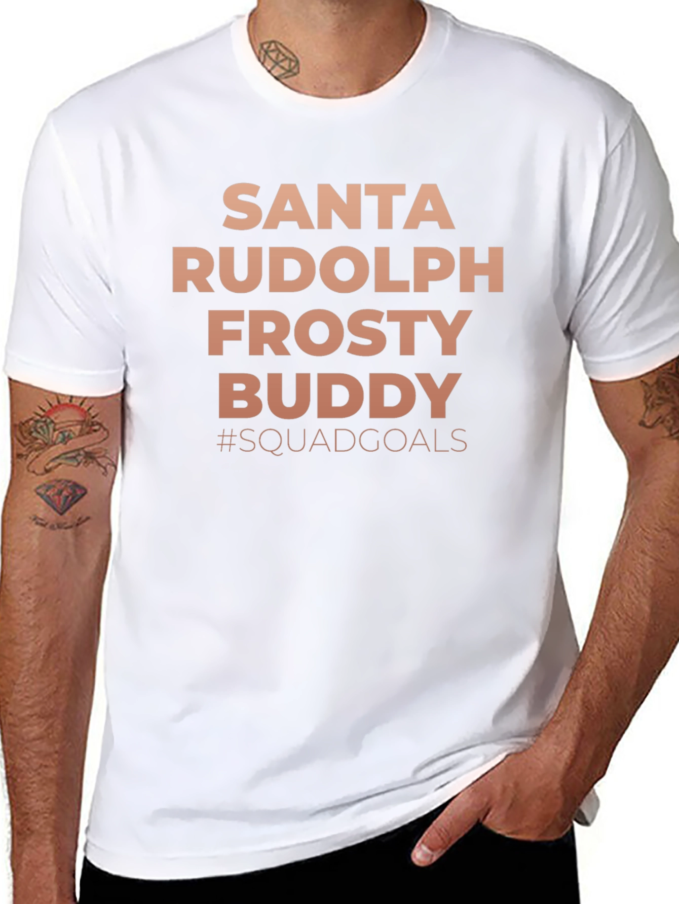 Santa Rudolph Frosty Buddy #Squadgoals T-Shirt