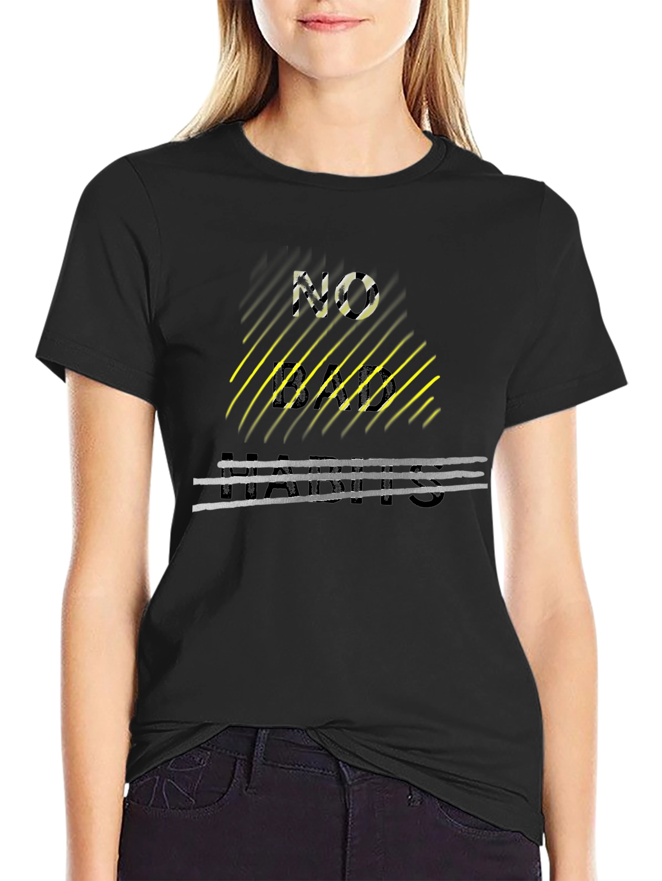 Edgy No Limits Graphic Tee - Black