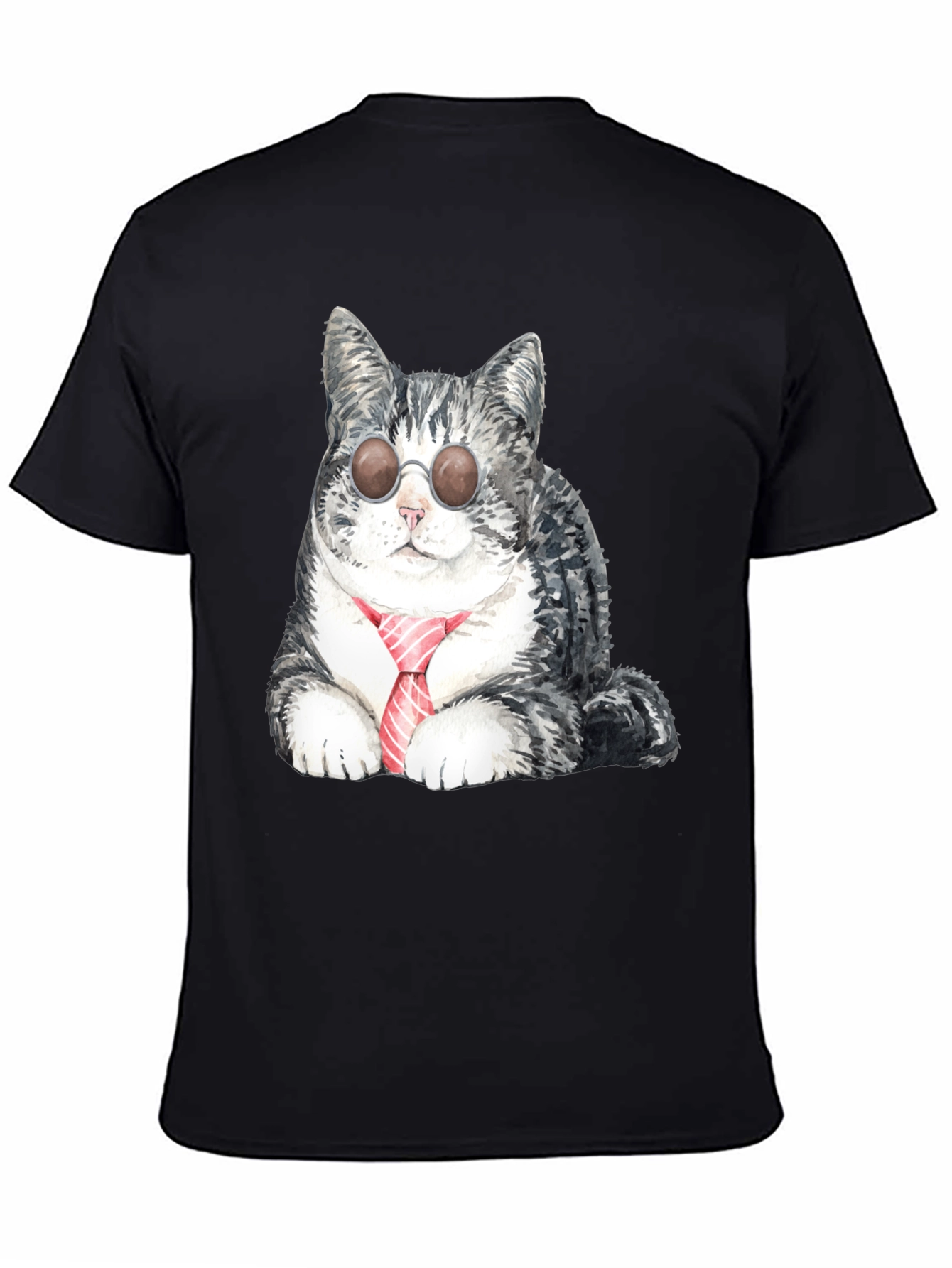 Cool Cat Tee - Sunglasses & Tie Graphic T-Shirt