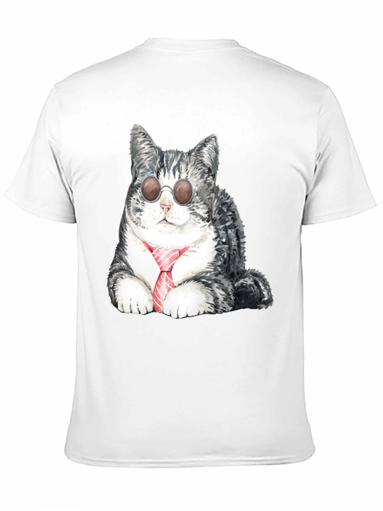 Cool Cat Tee - Sunglasses & Tie Graphic T-Shirt