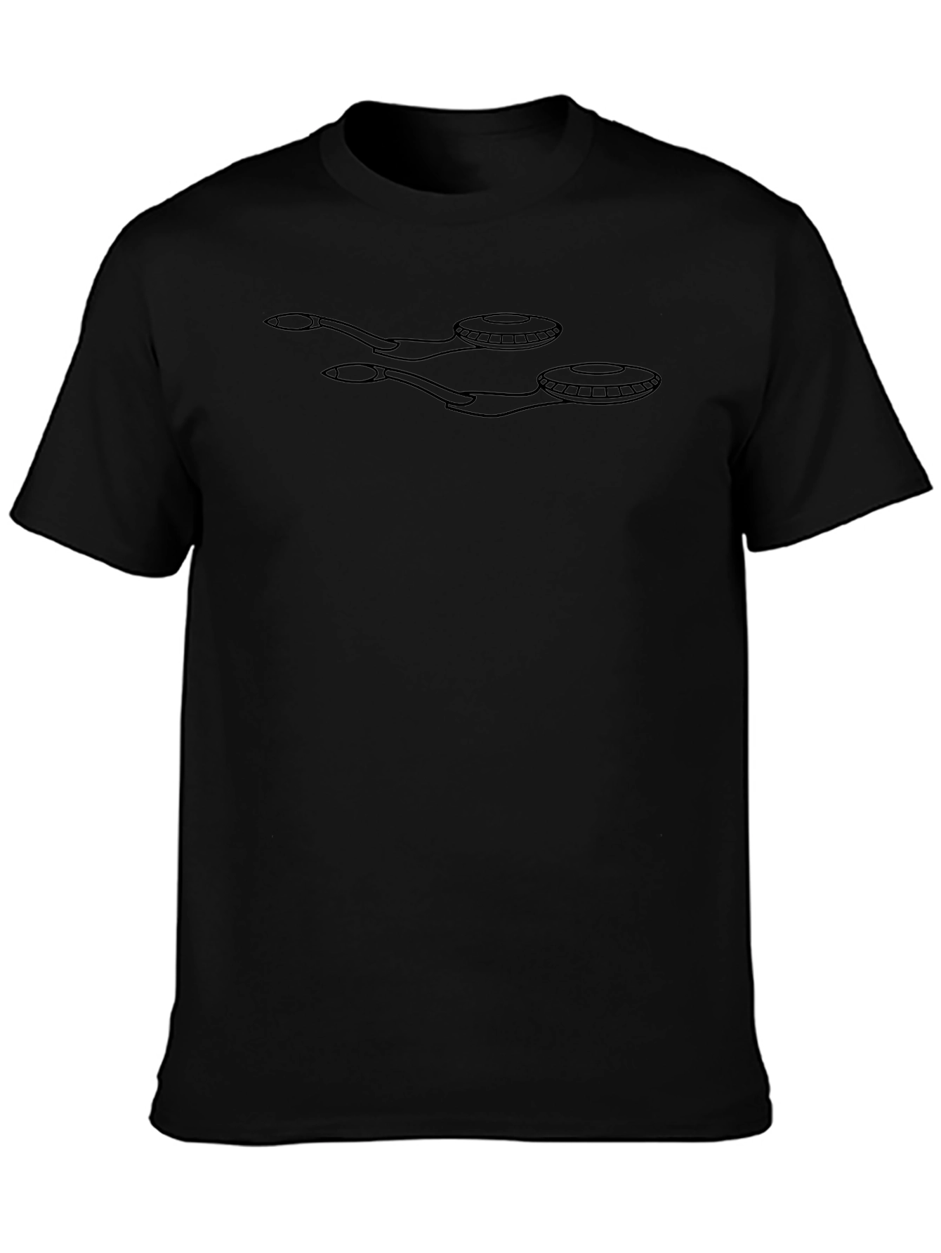 Star Trek Inspired Graphic Black T-Shirt