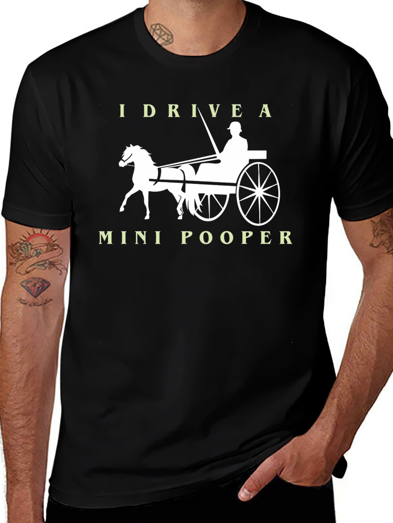 I Drive a Mini-Pooper Horse Carriage T-Shirt