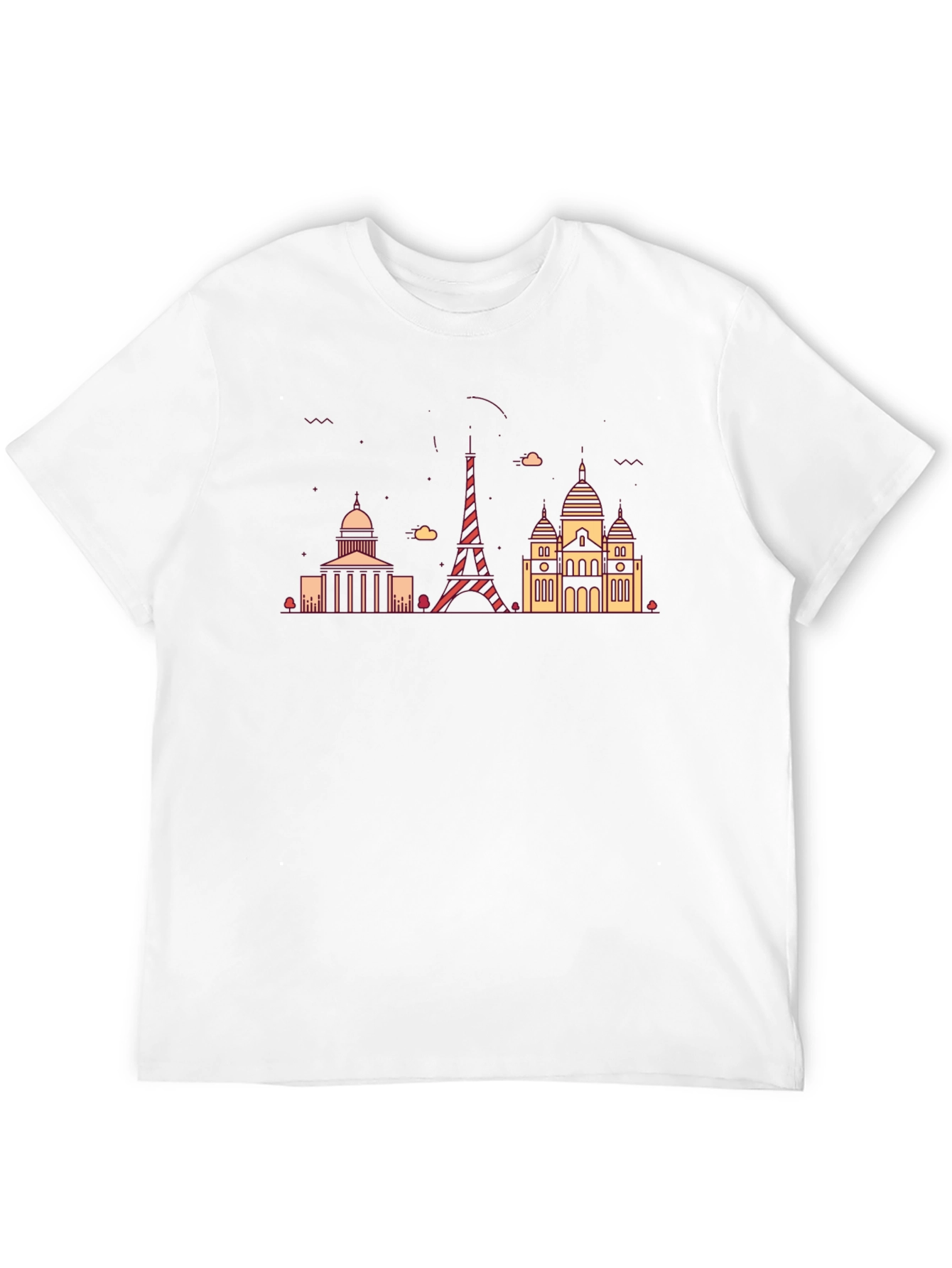 Paris Skyline Graphic Tee - Mens Black T-Shirt