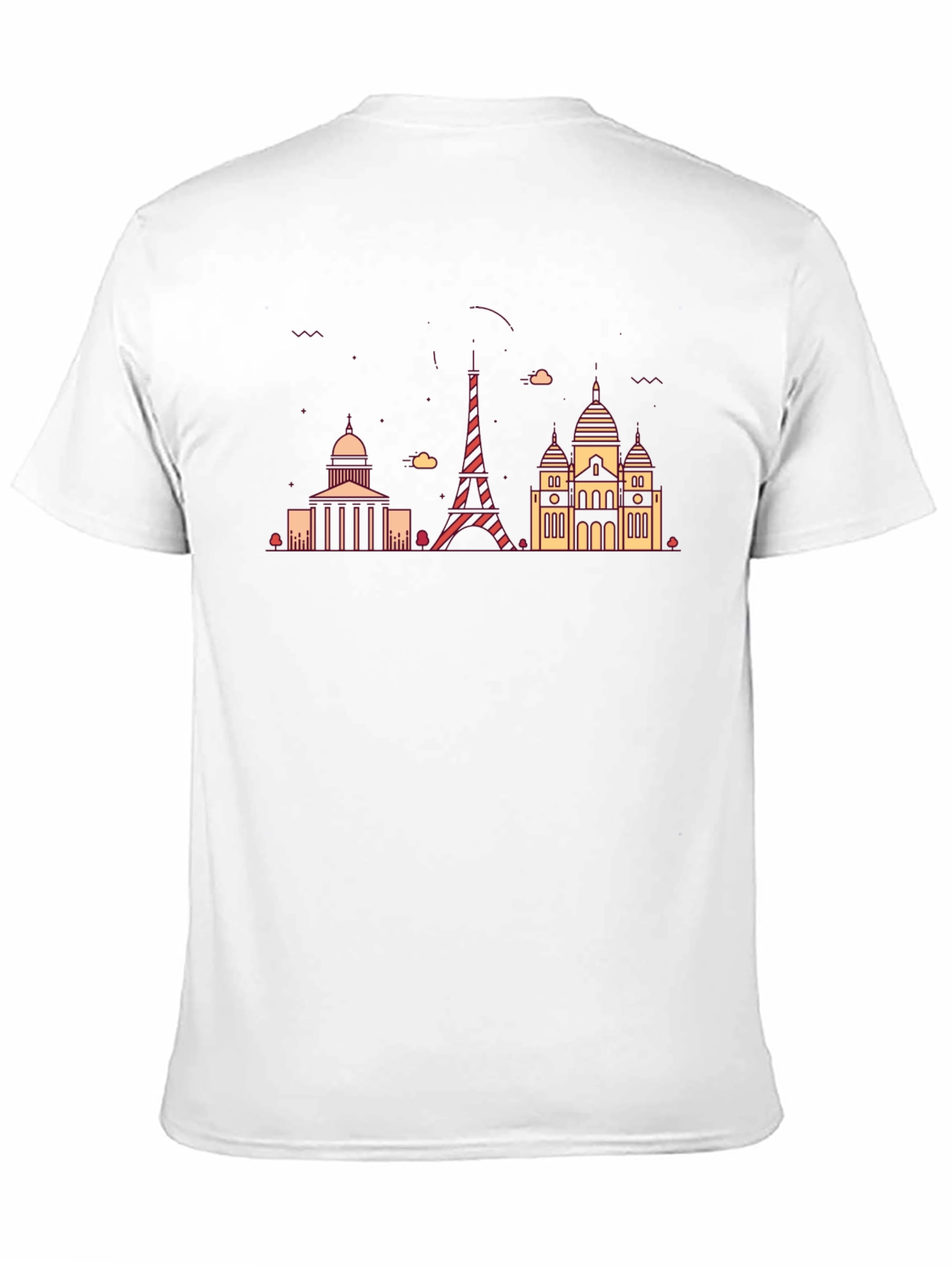 Paris Skyline Graphic Tee - Mens Black T-Shirt