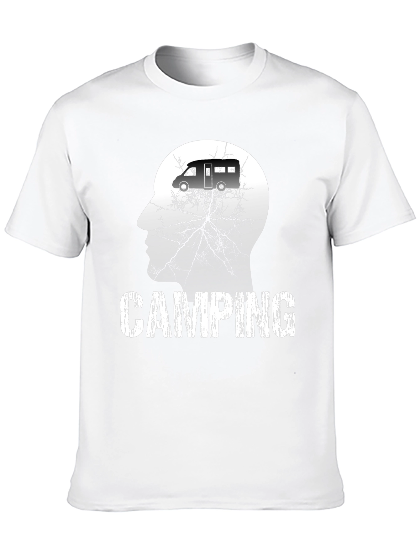Camping Mind Mens Black Graphic T-Shirt