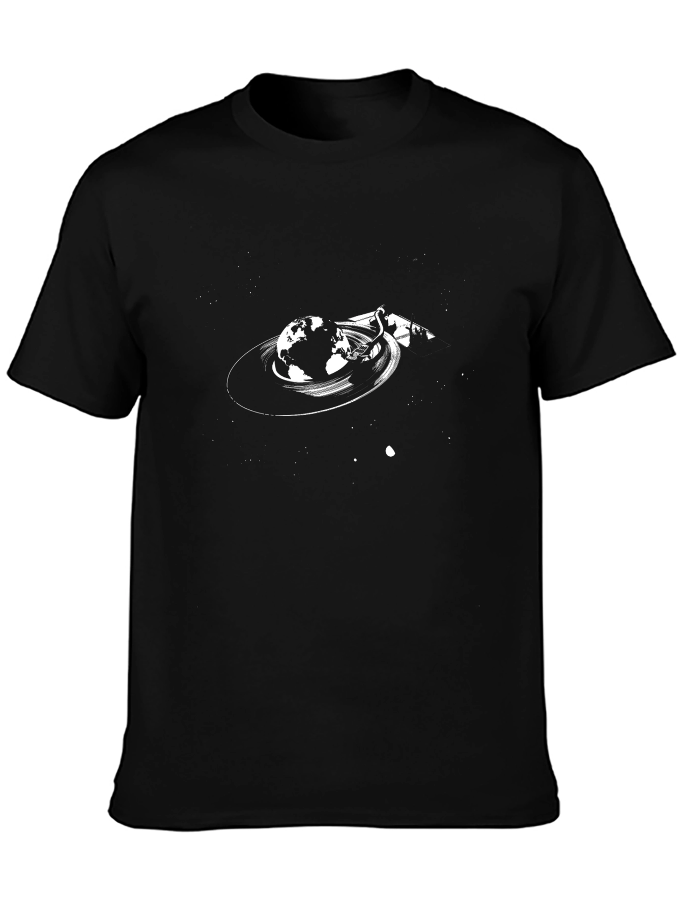 Globe Turntable Graphic Tee - Black