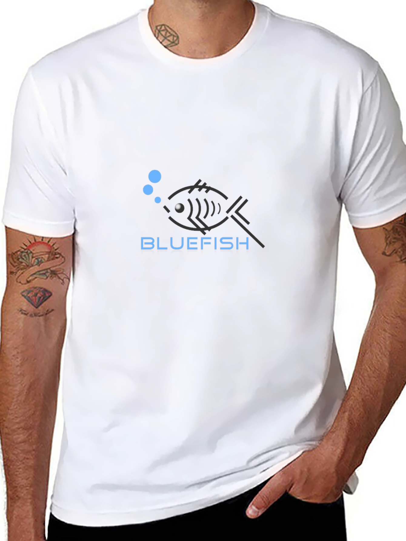 Bluefish Graphic Tee - Black Cotton