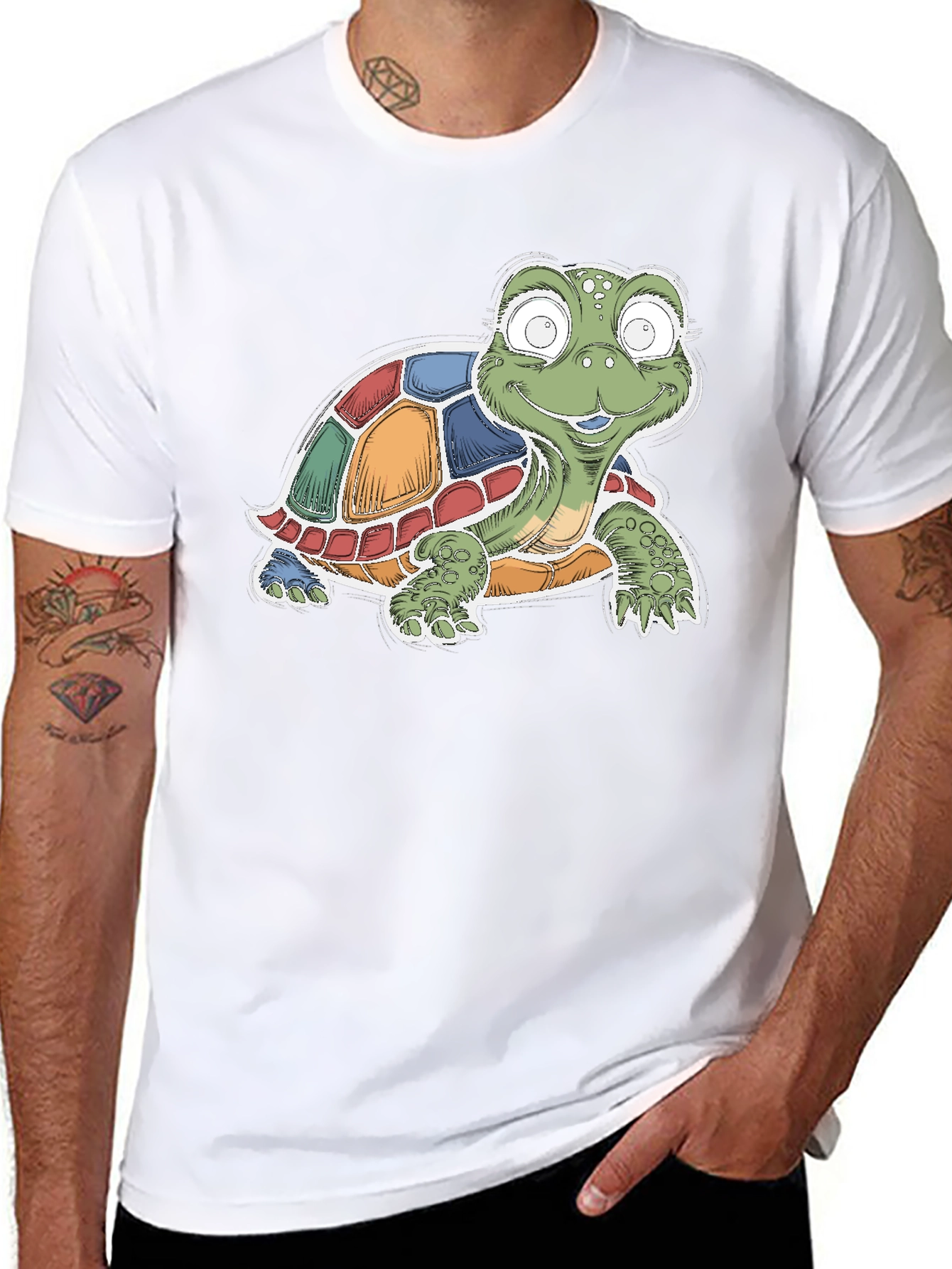 Cartoon Turtle Graphic Tee - Fun & Unique