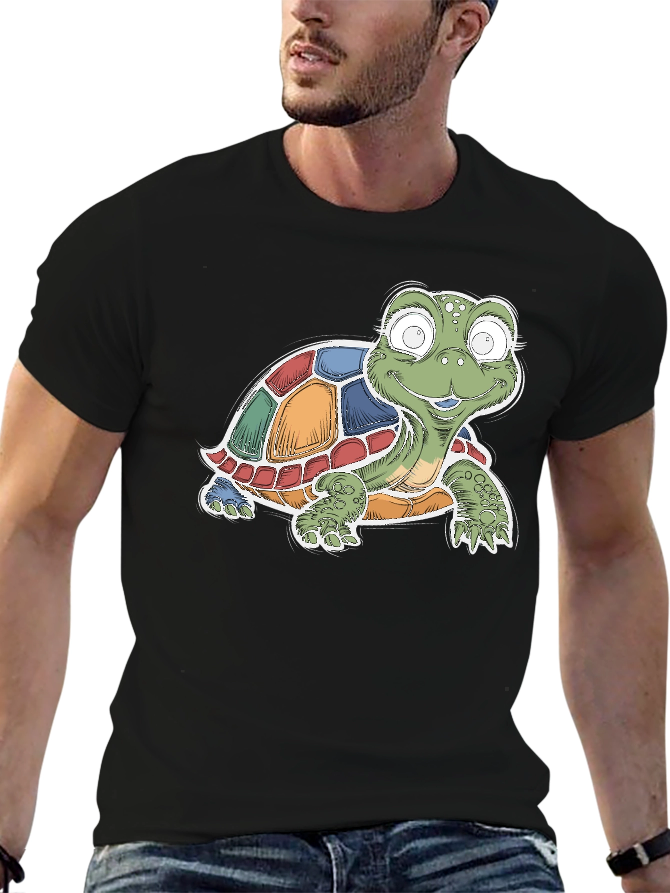 Cartoon Turtle Graphic Tee - Fun & Unique