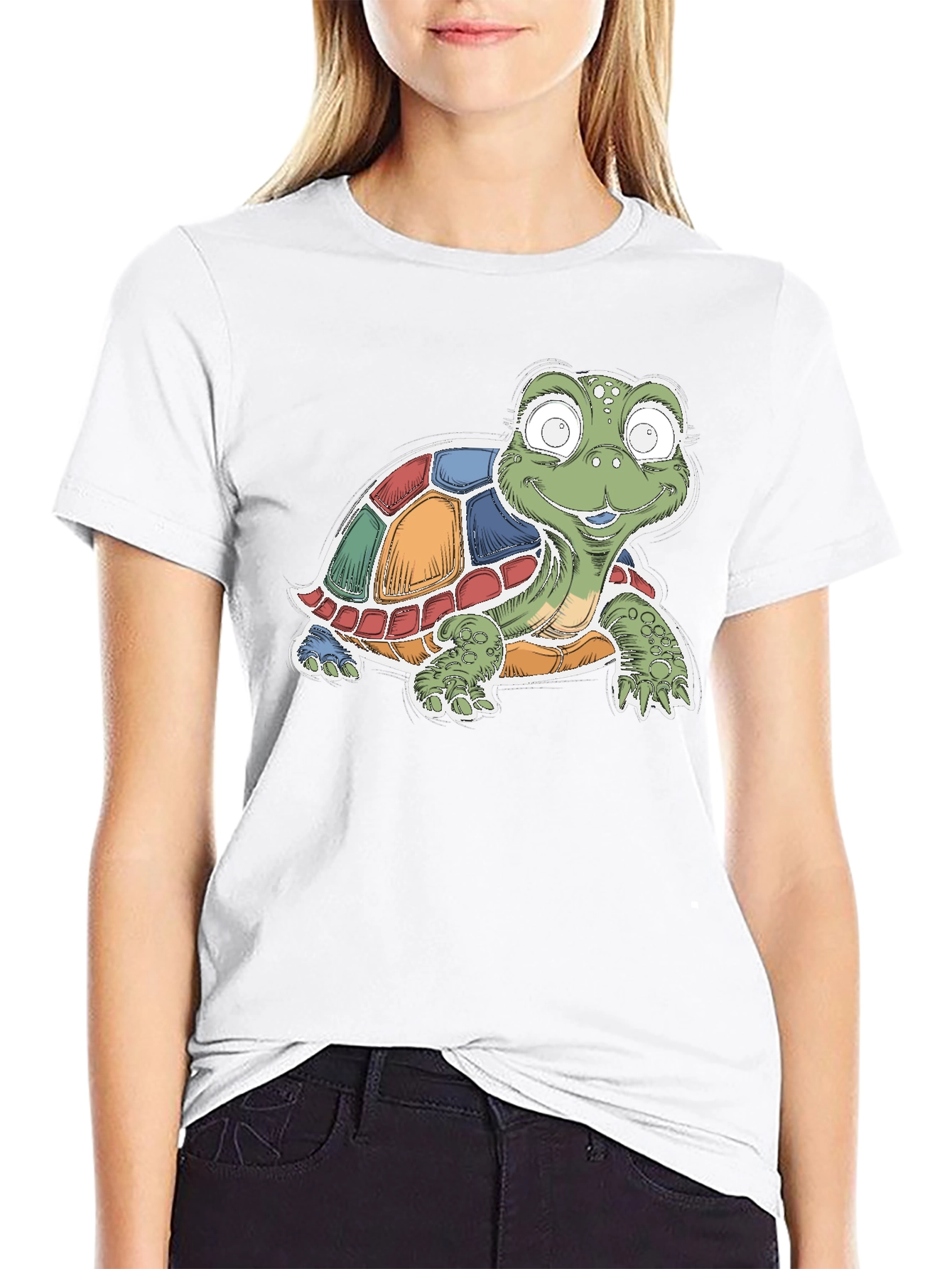 Cartoon Turtle Graphic Tee - Fun & Unique