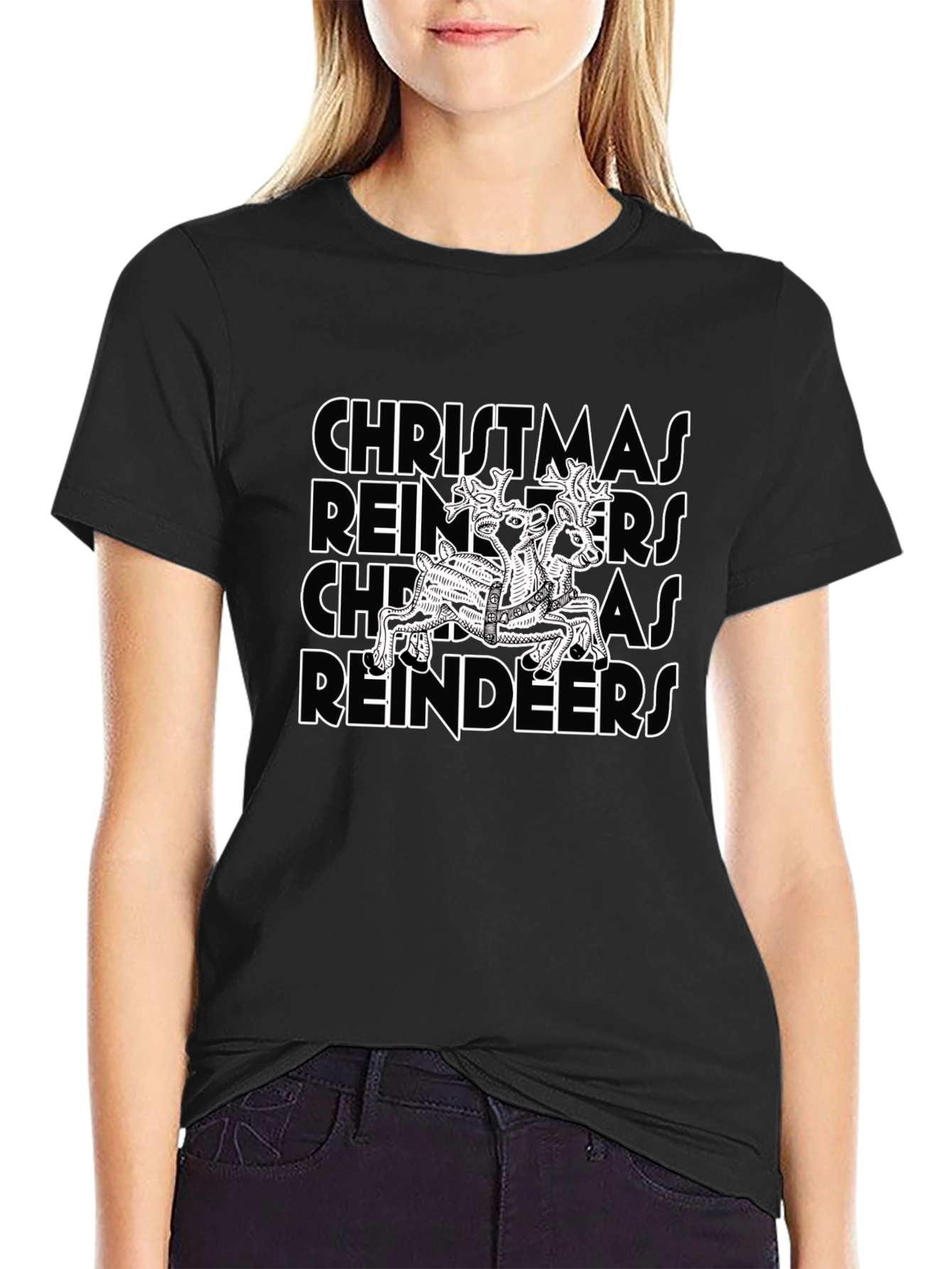Christmas Reindeers Graphic T-Shirt