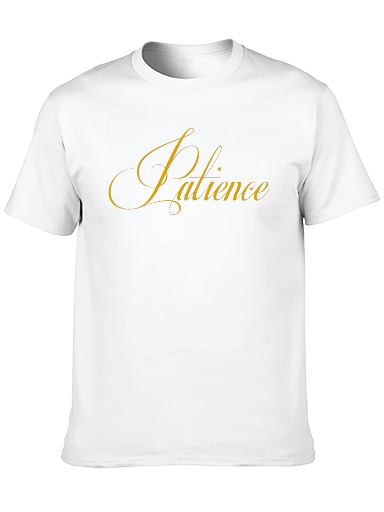Patience Script Black T-Shirt