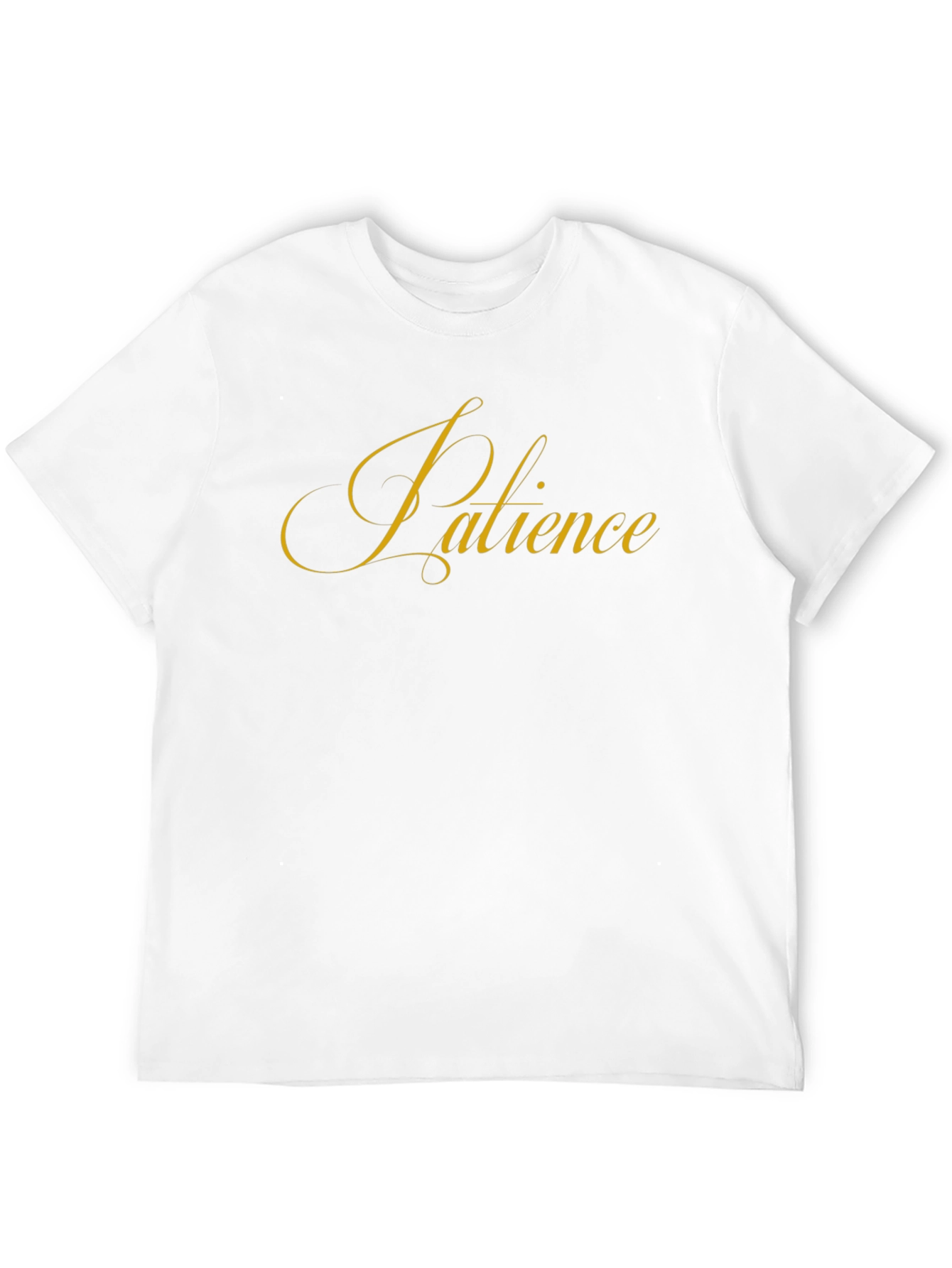 Patience Script Black T-Shirt