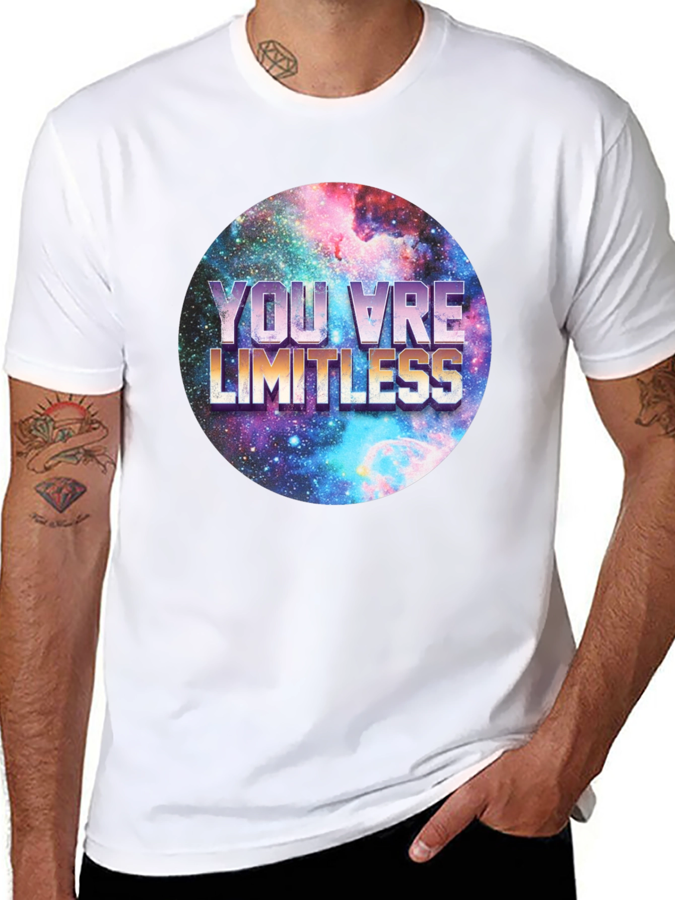 Limitless Galaxy Graphic Tee - Mens Black T-Shirt