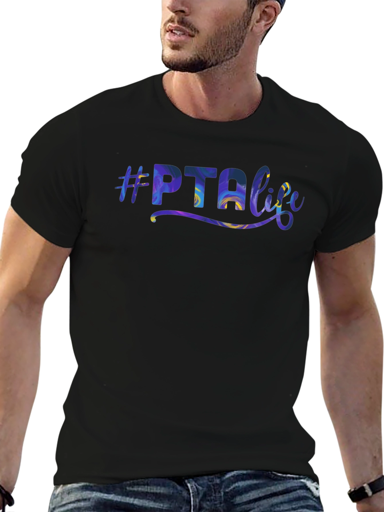 #PTA Life Graphic T-Shirt - Black Casual Tee