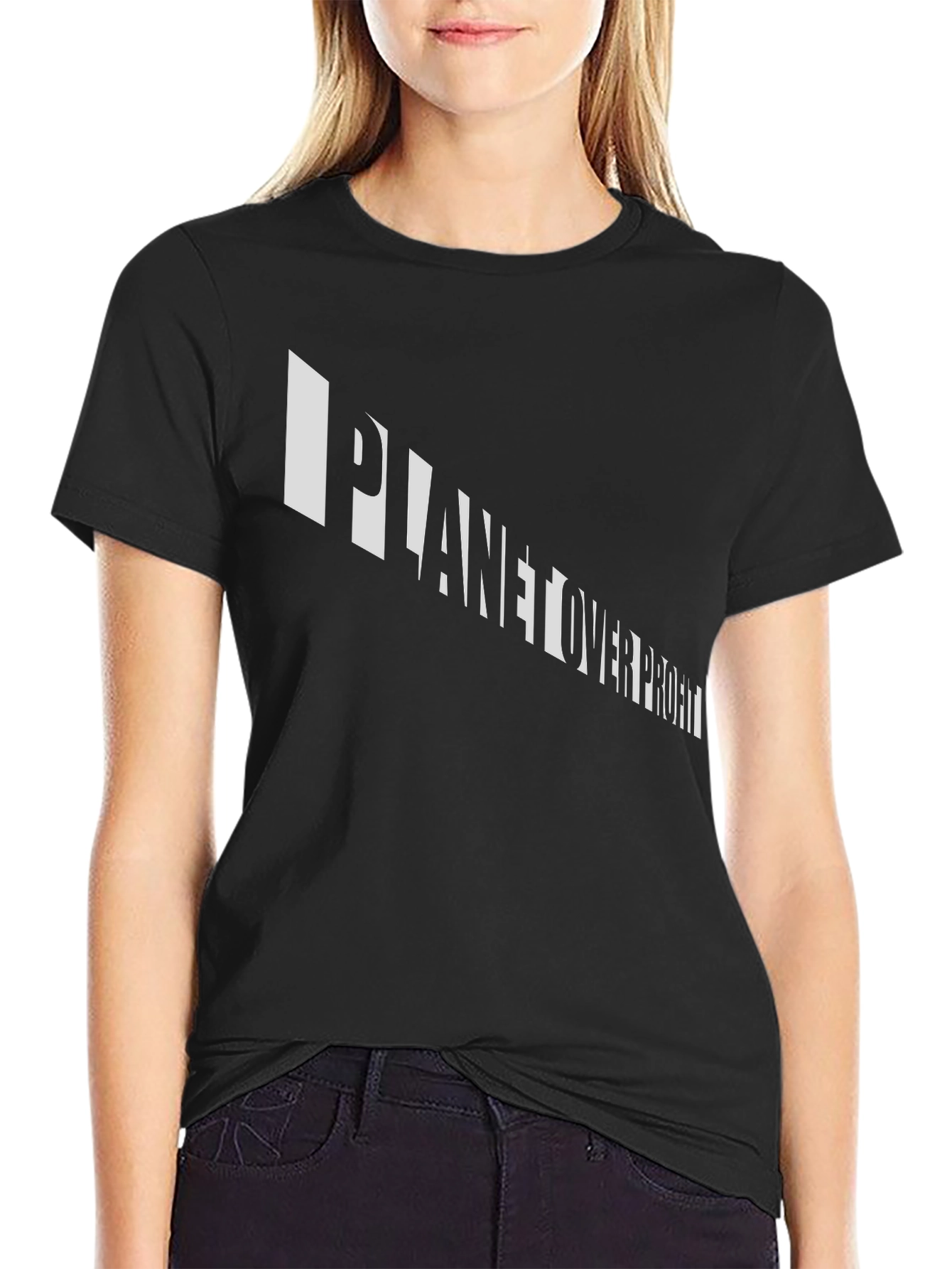 Planet Over Profit Graphic Tee - Black