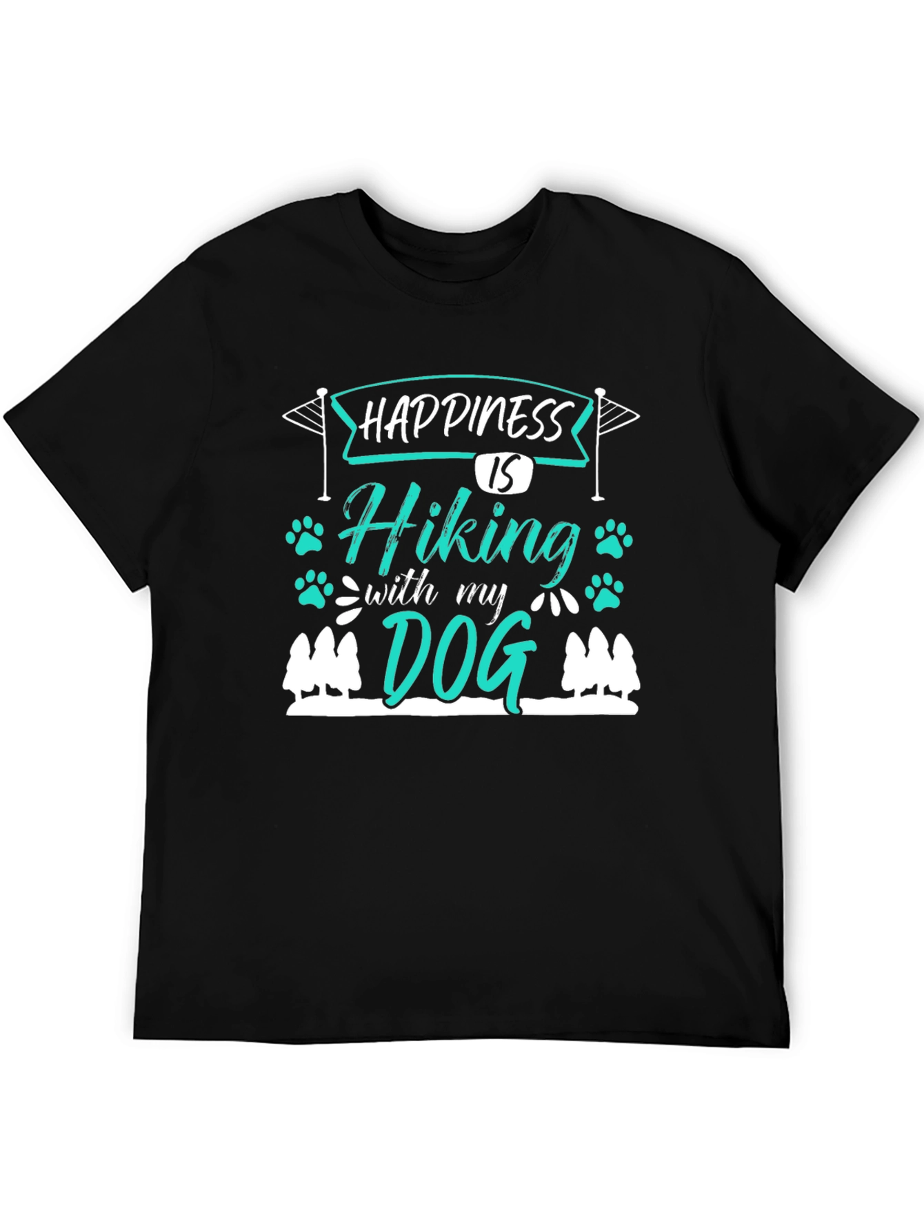 Hiking with My Dog Graphic T-Shirt
