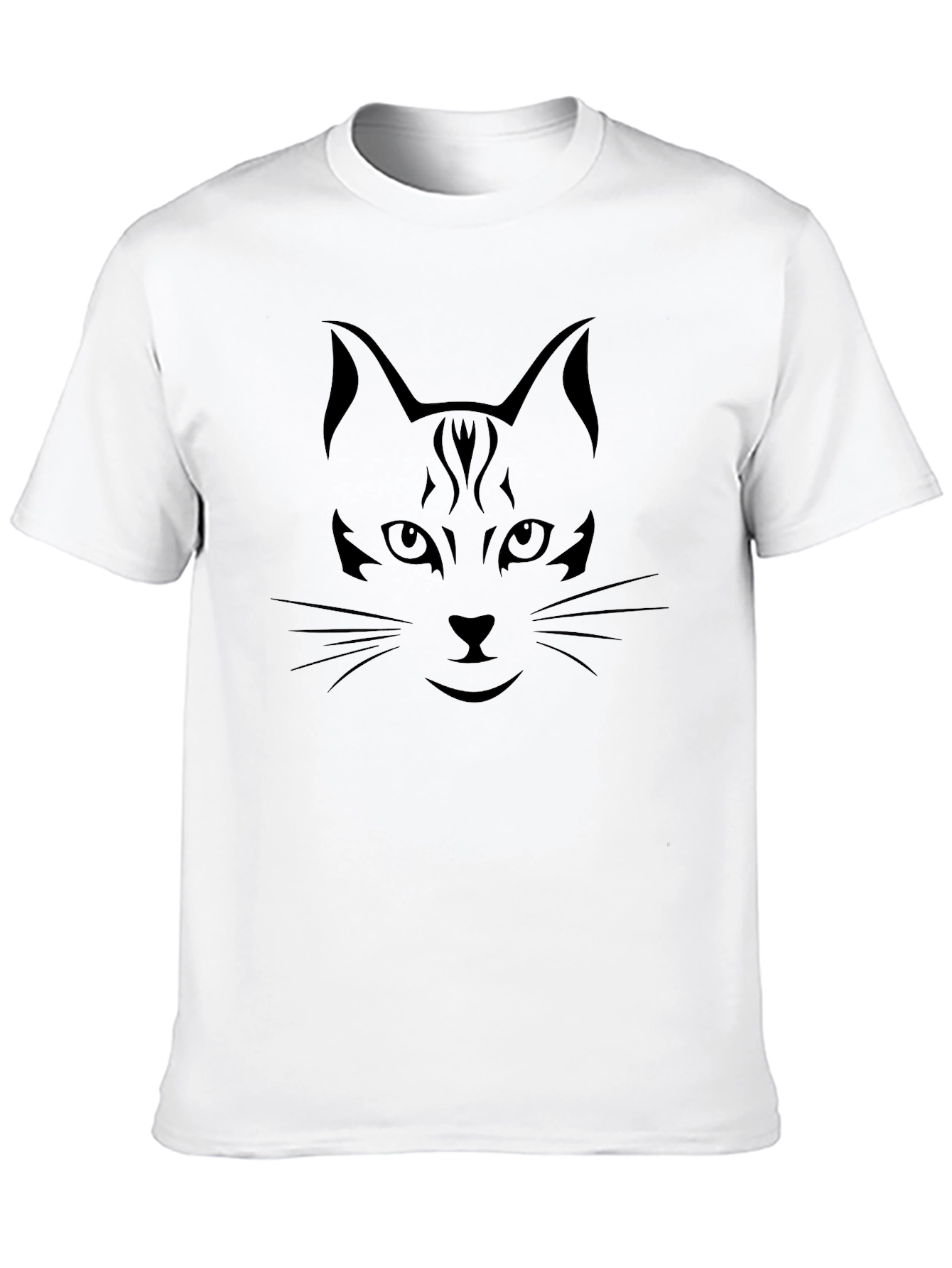 Mens Black Cat Graphic Tee - Casual Style